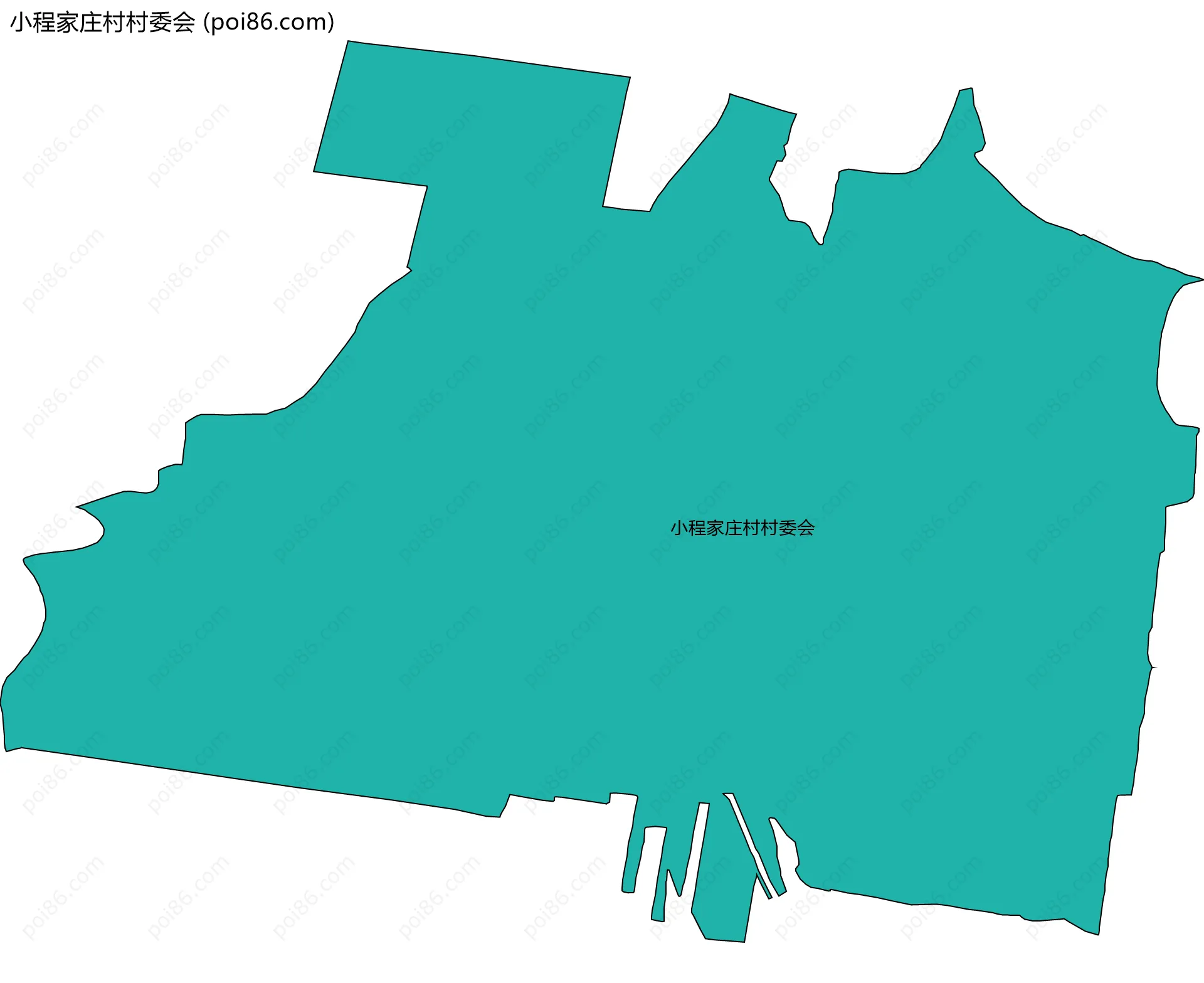小程家庄村村委会边界地图