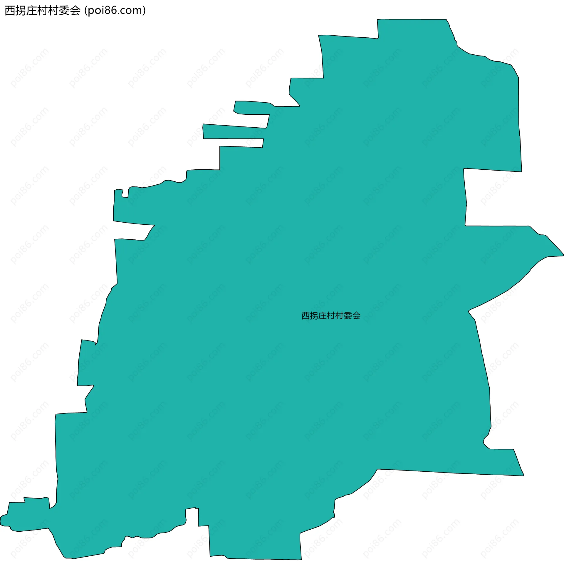 西拐庄村村委会边界地图