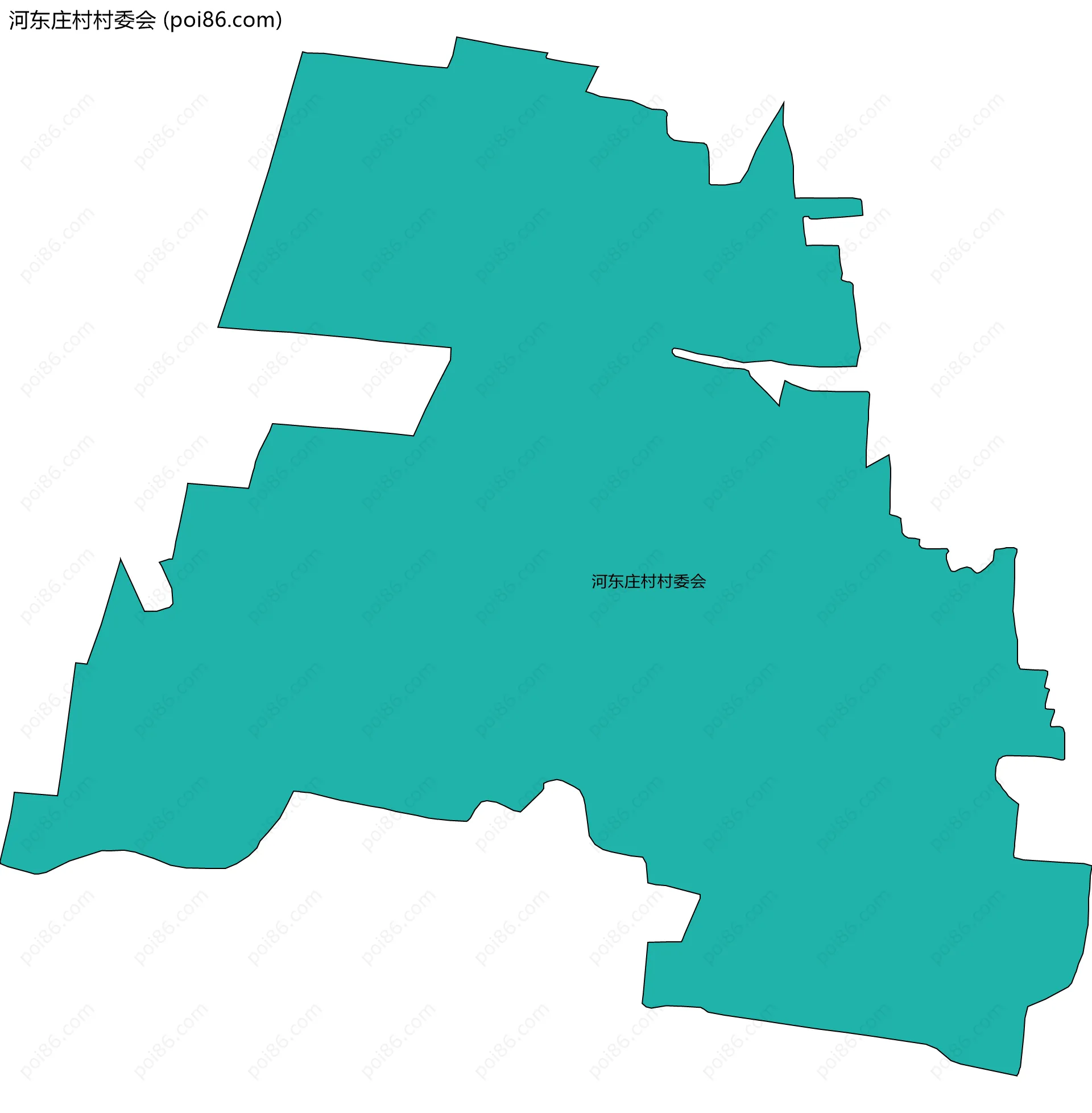 河东庄村村委会边界地图