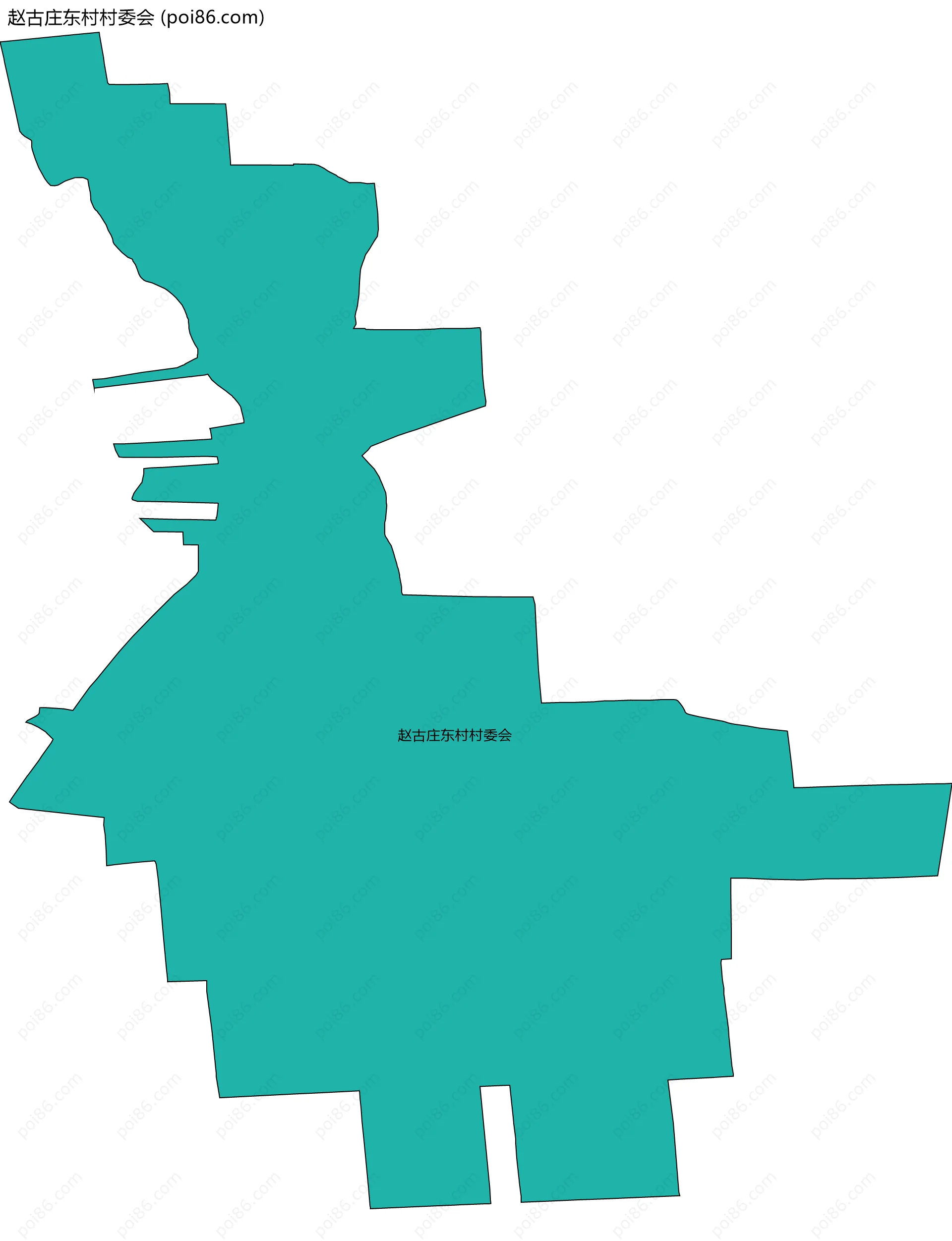 赵古庄东村村委会边界地图