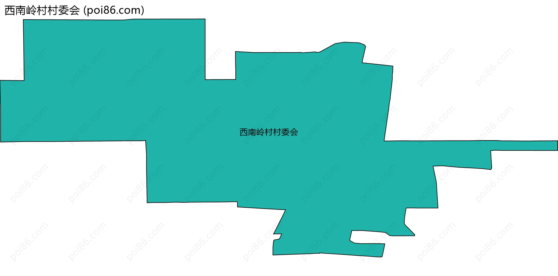 西南岭村村委会边界地图