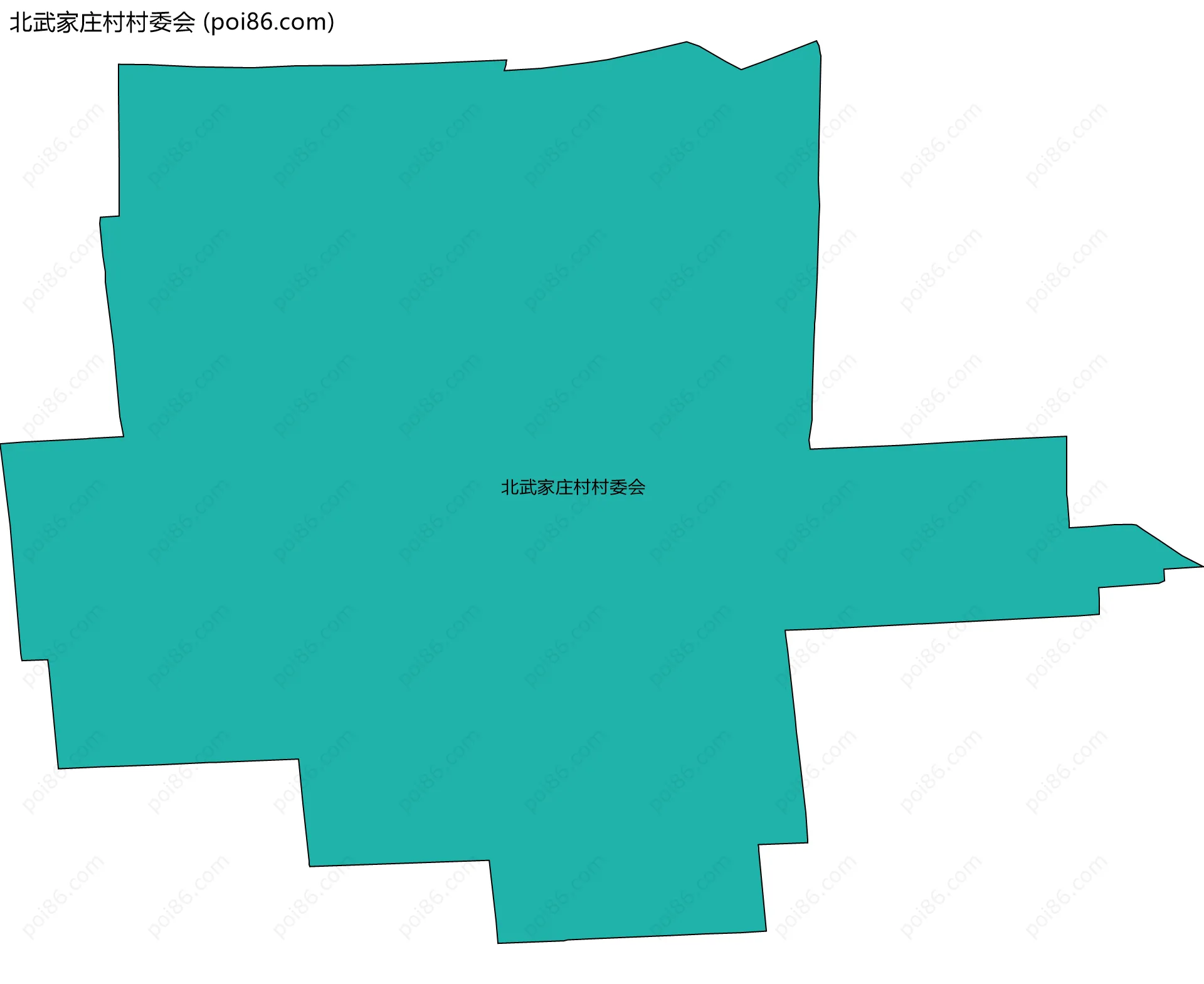 北武家庄村村委会边界地图