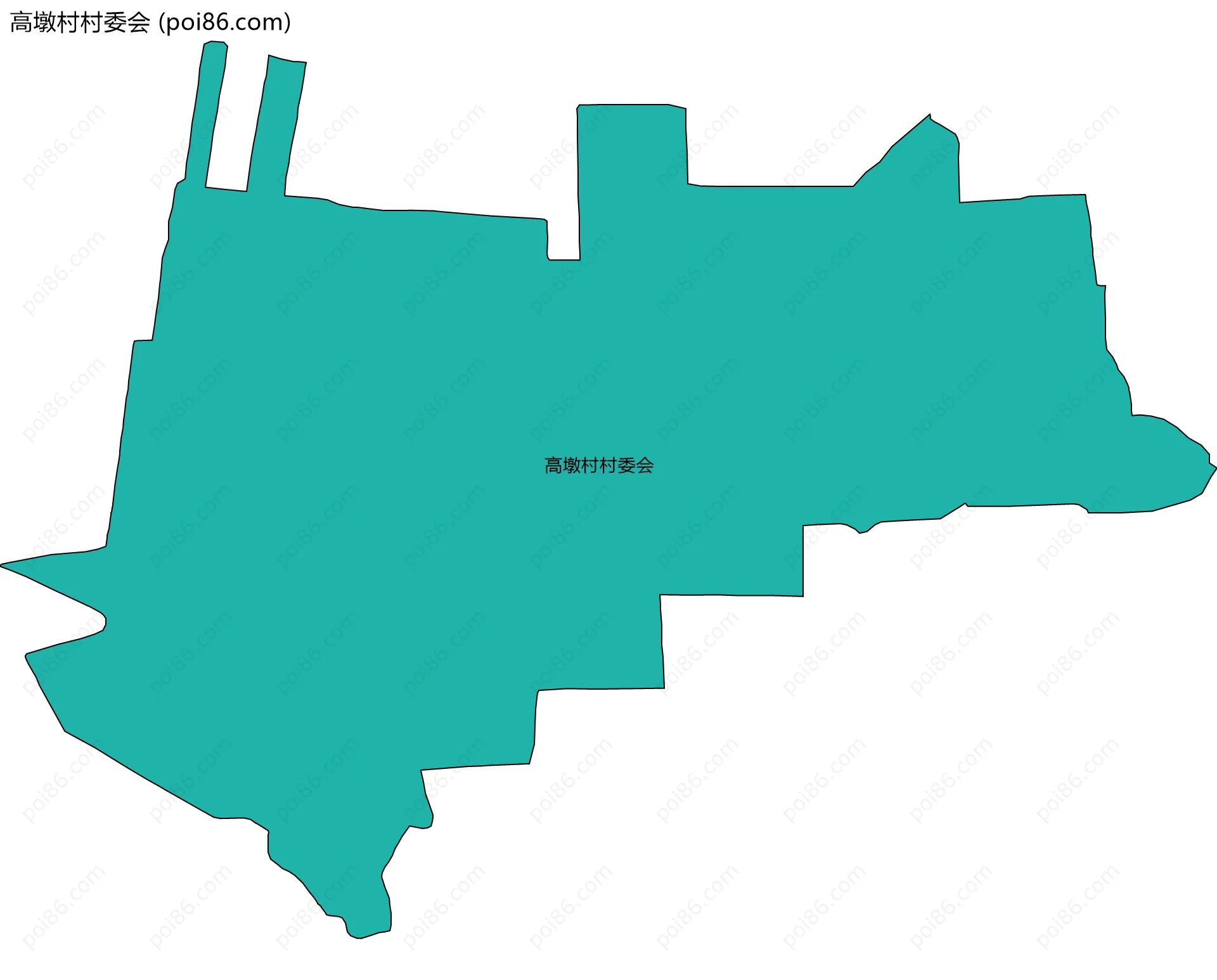 高墩村村委会边界地图