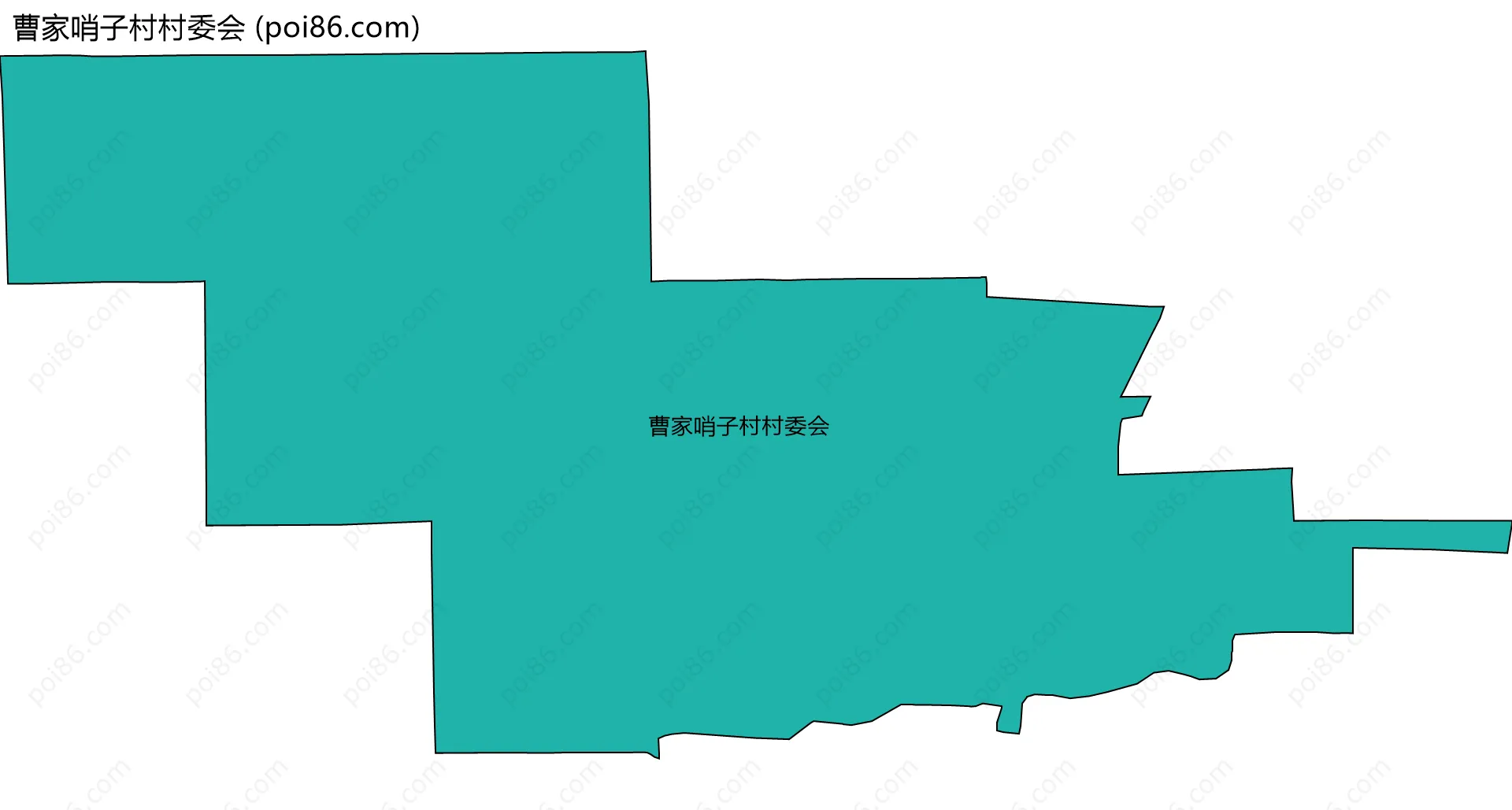 曹家哨子村村委会边界地图