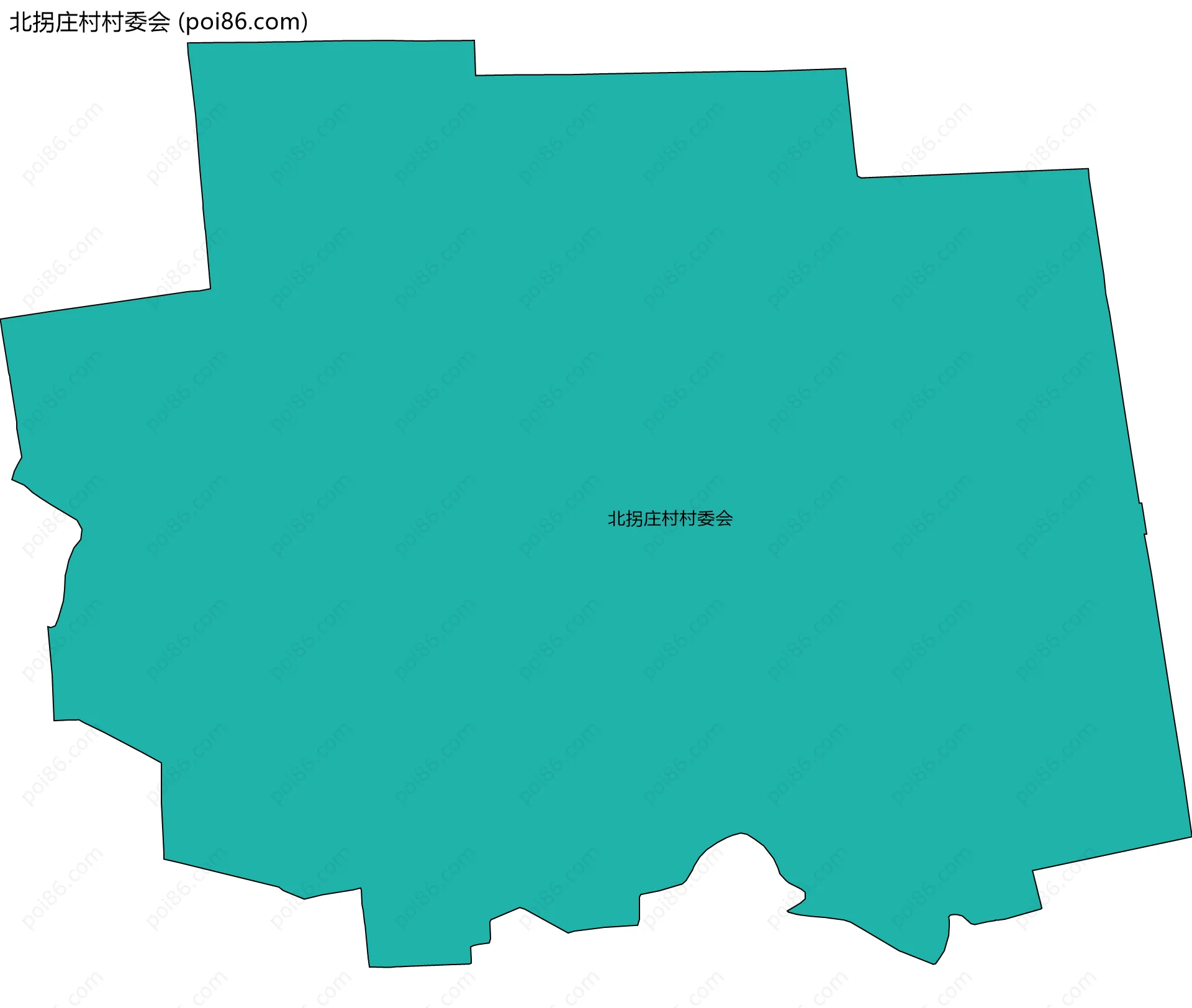 北拐庄村村委会边界地图