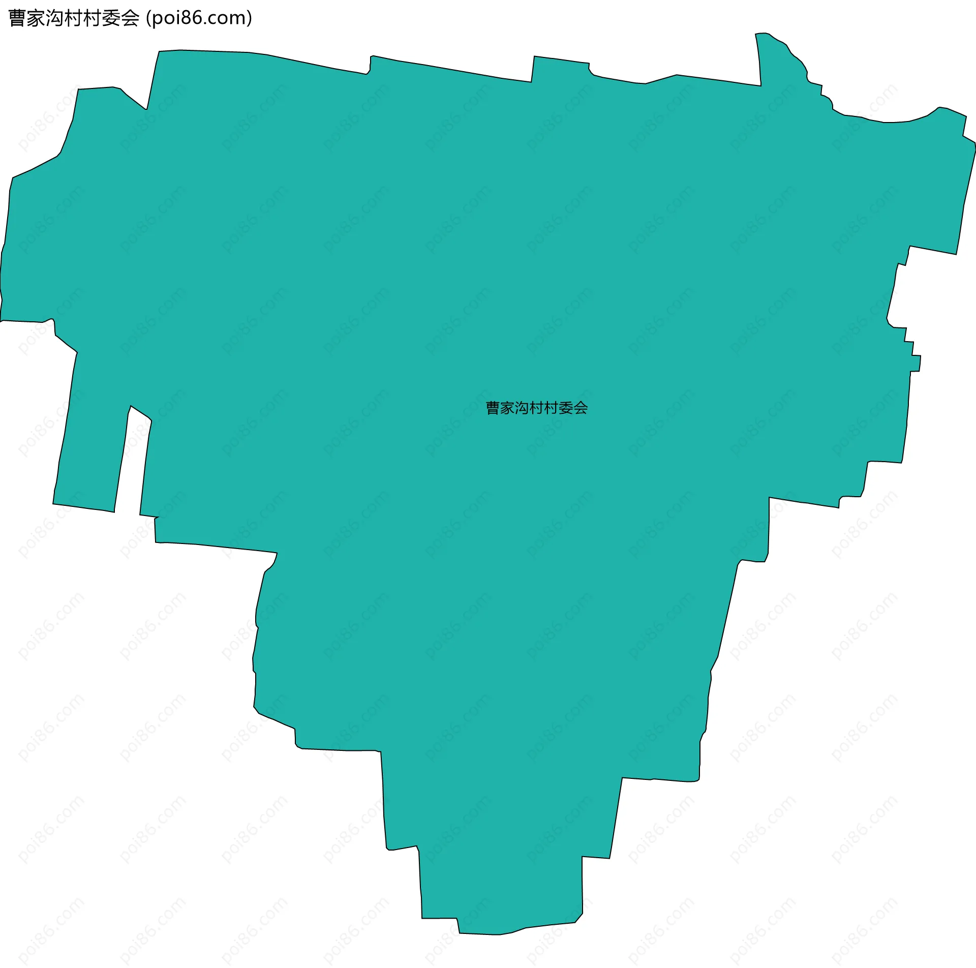 曹家沟村村委会边界地图