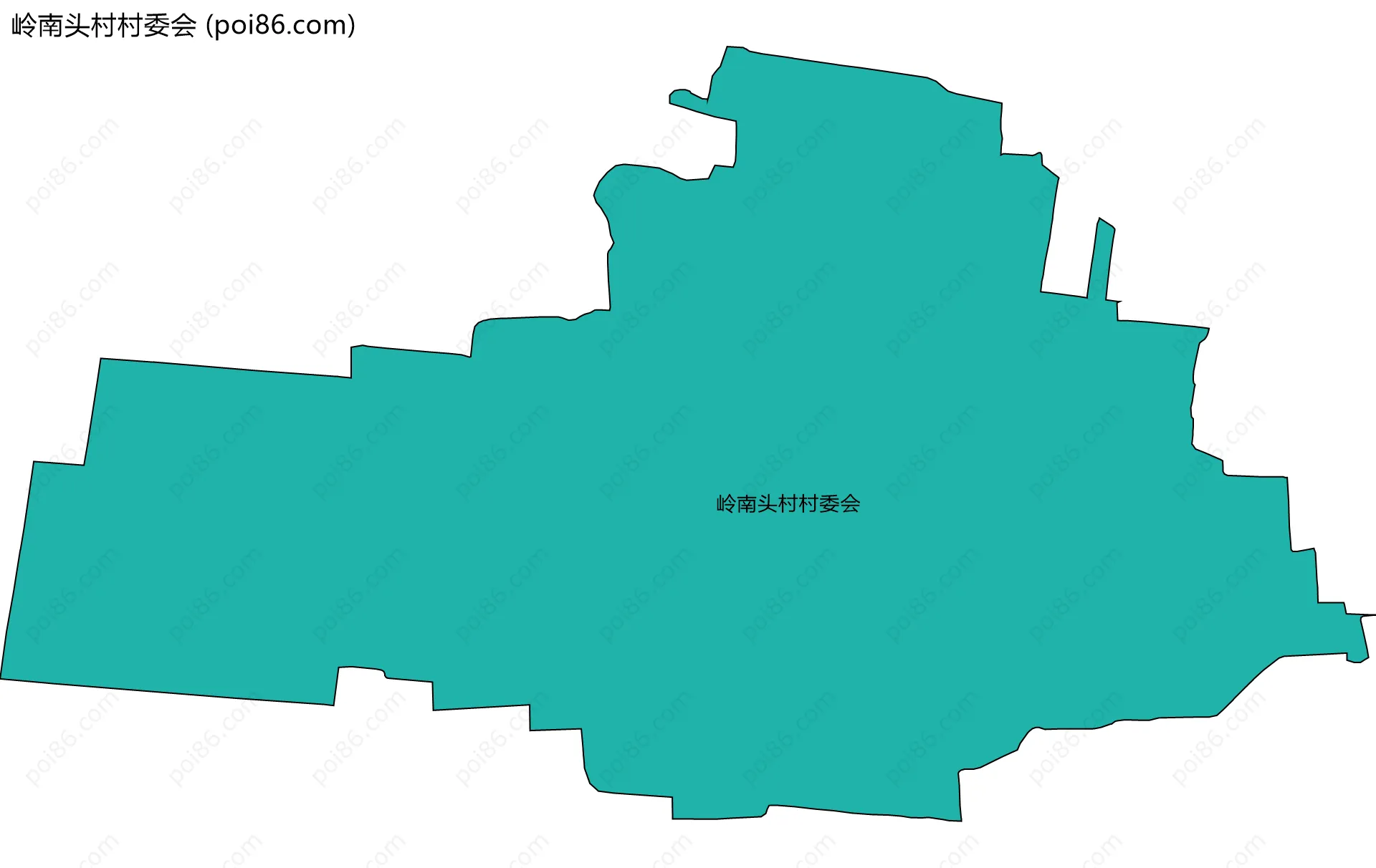 岭南头村村委会边界地图