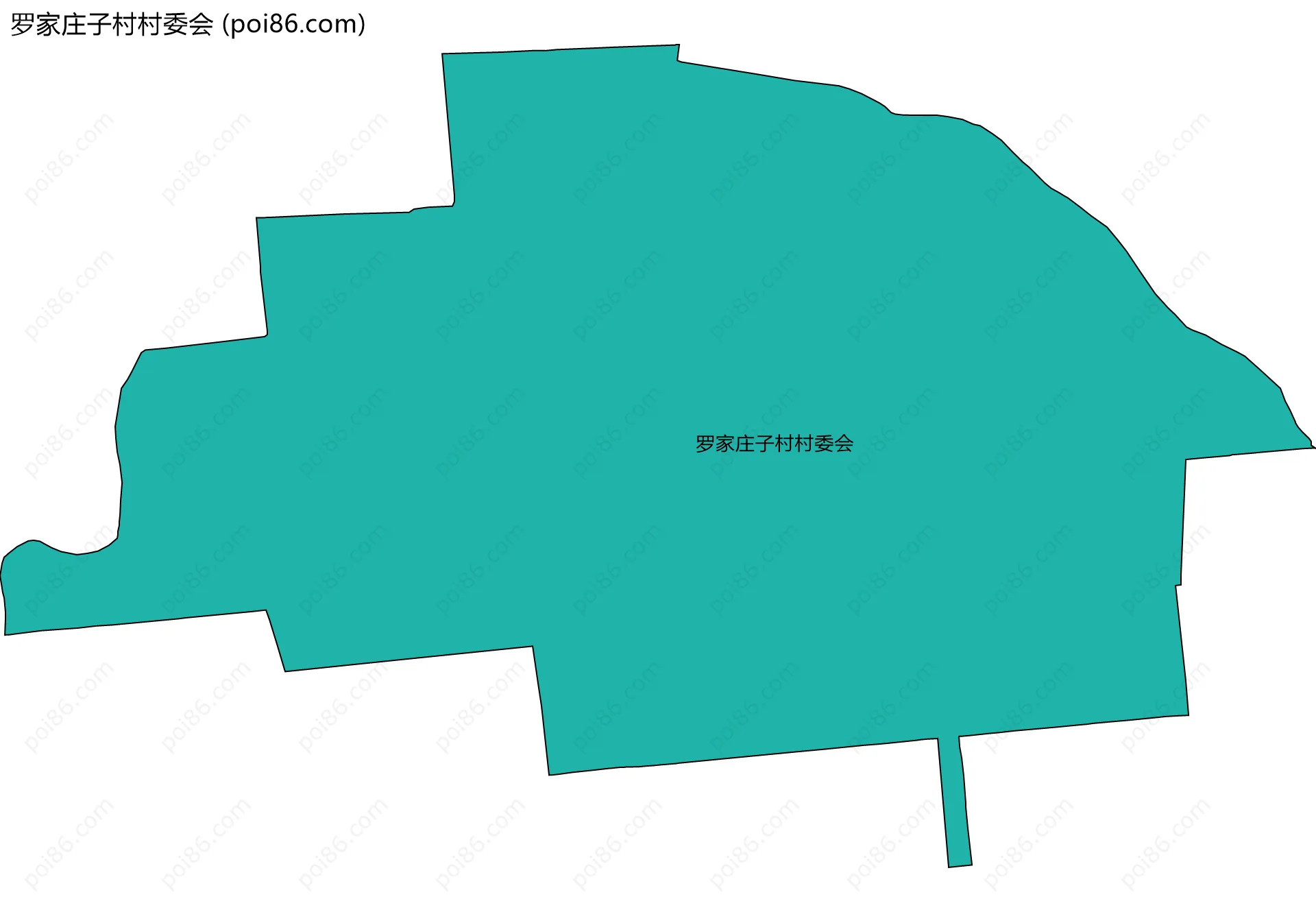 罗家庄子村村委会边界地图