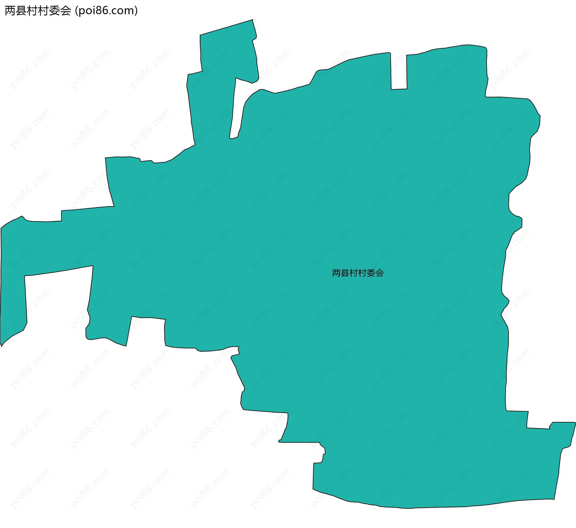 两县村村委会边界地图