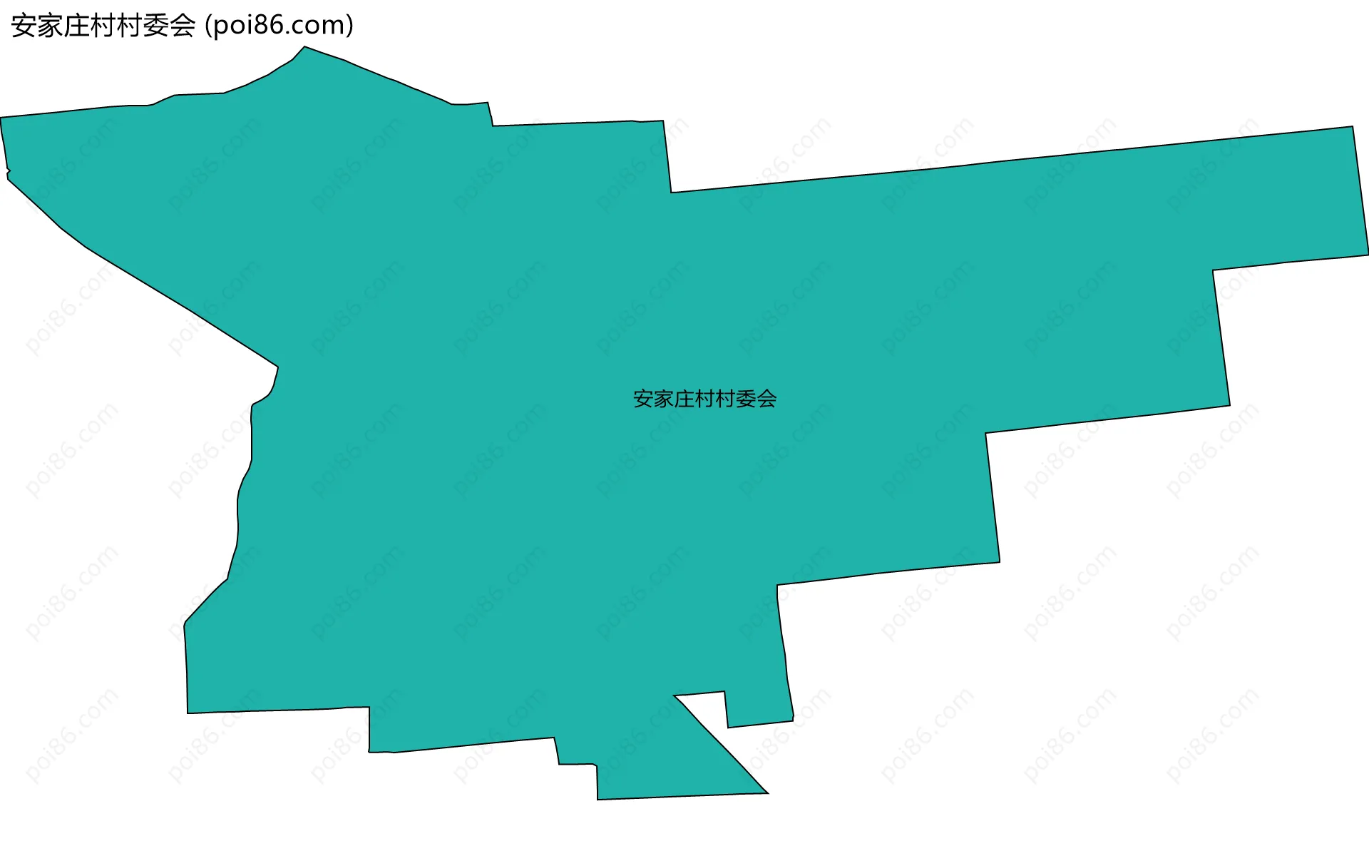 安家庄村村委会边界地图