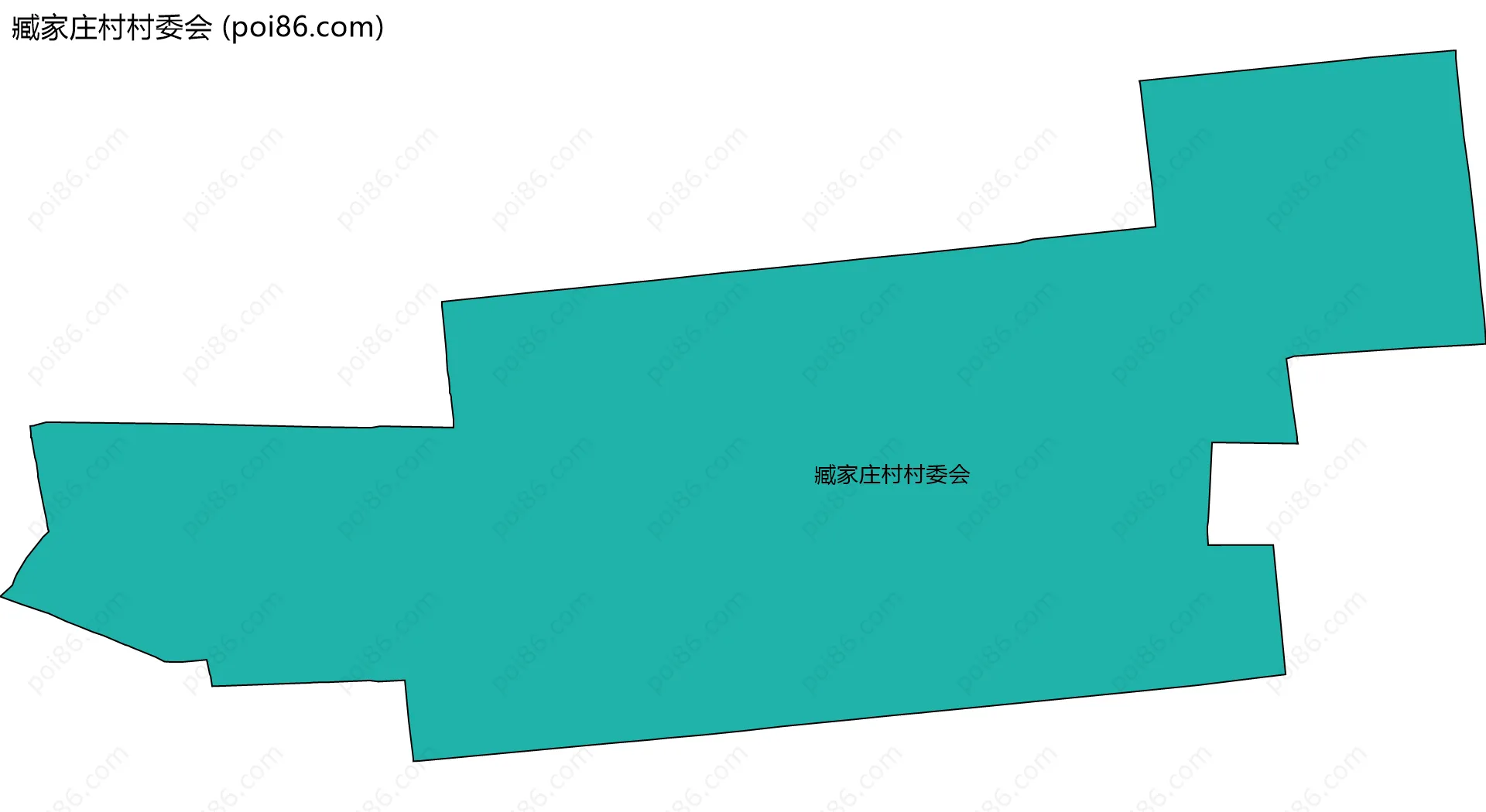 臧家庄村村委会边界地图