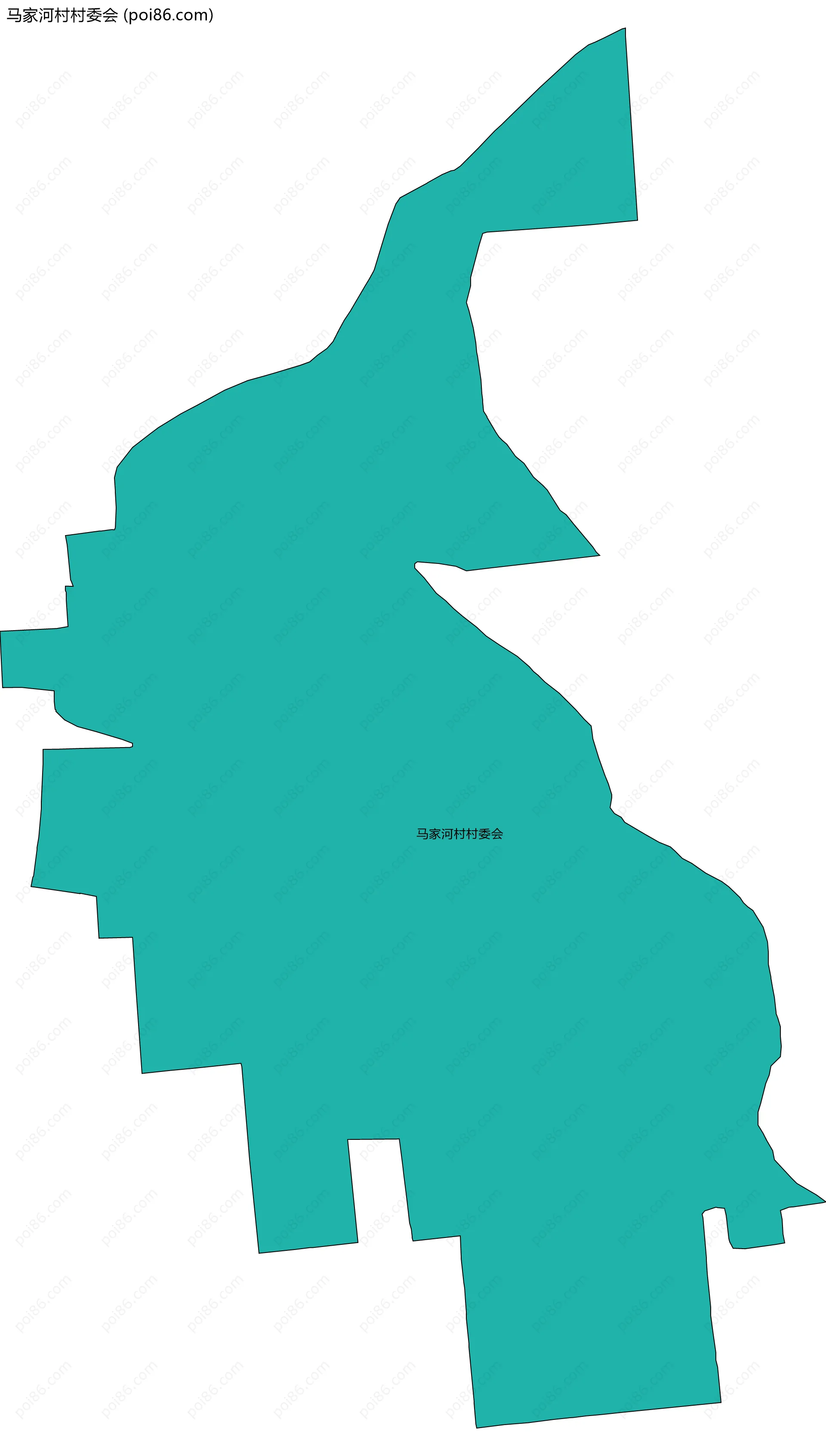 马家河村村委会边界地图