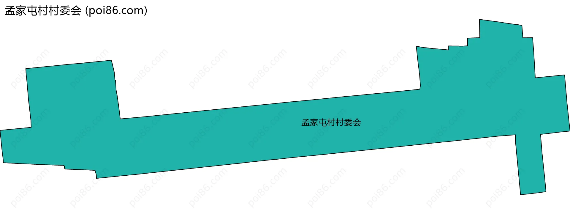 孟家屯村村委会边界地图