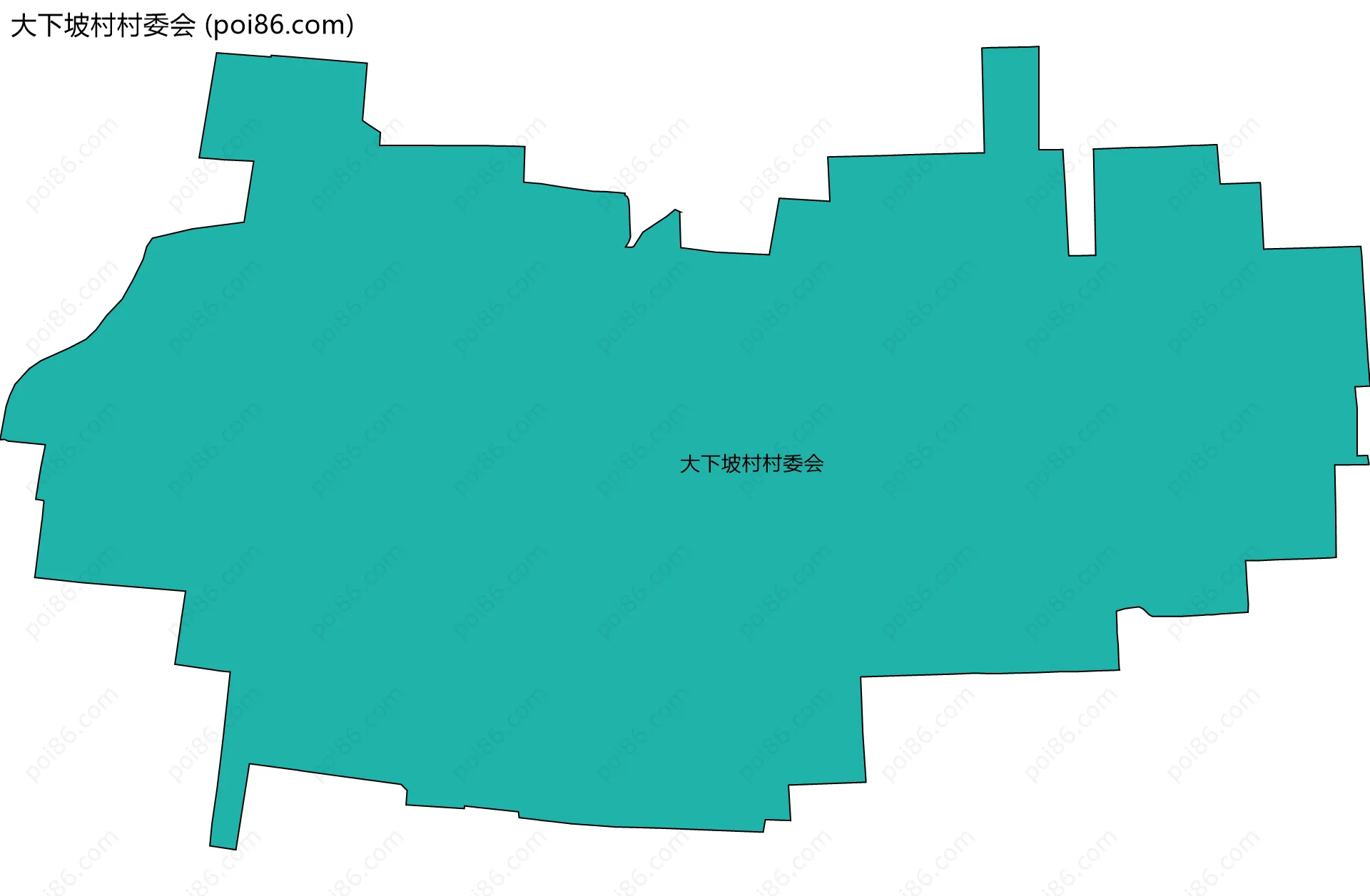 大下坡村村委会边界地图