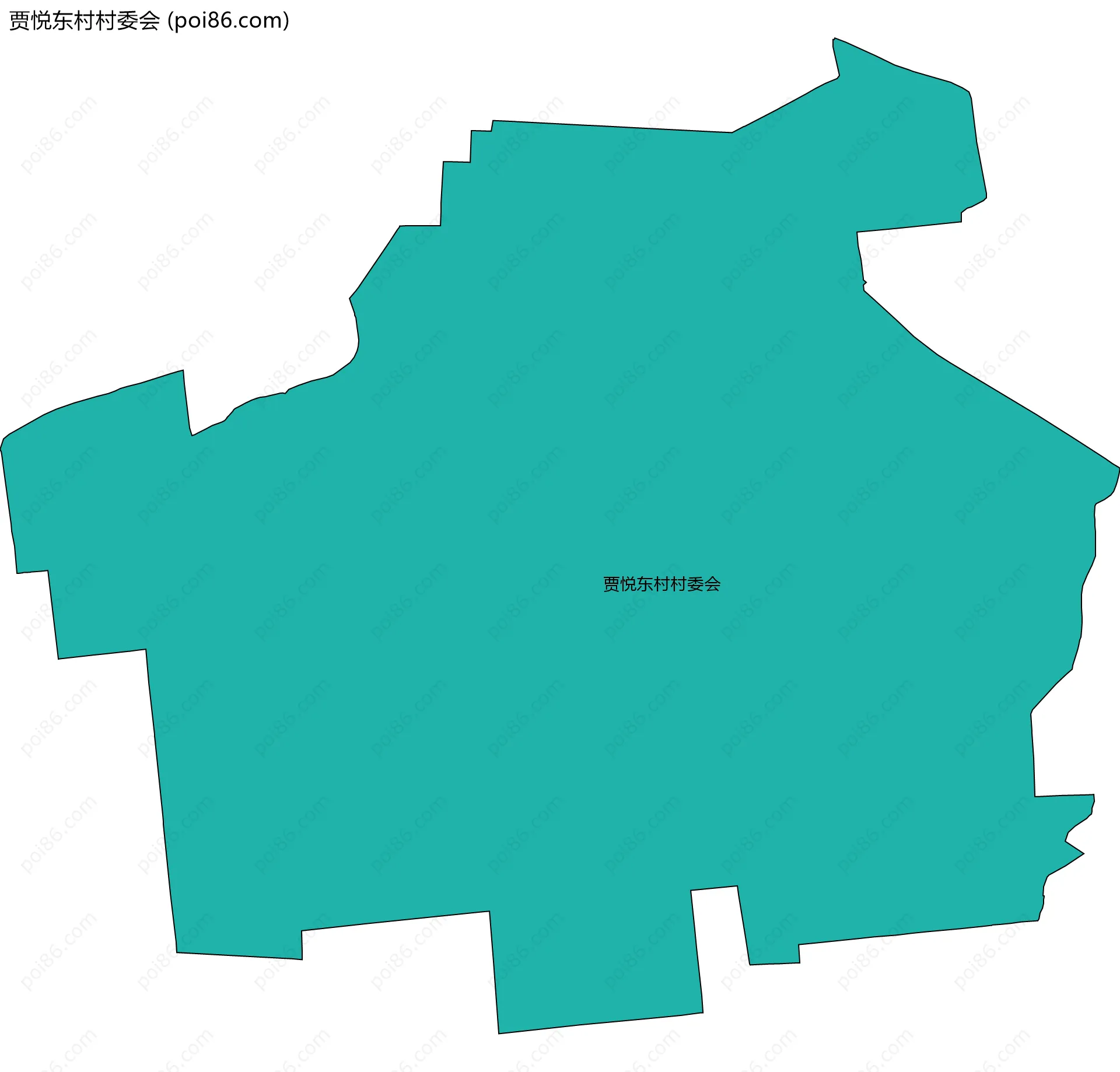 贾悦东村村委会边界地图