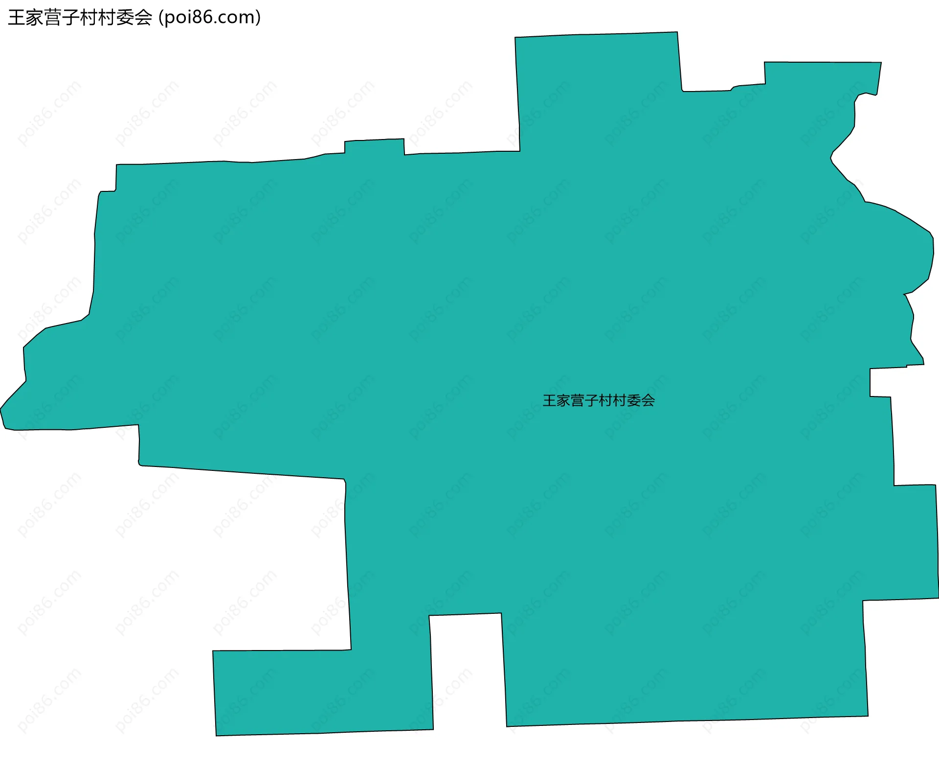 王家营子村村委会边界地图