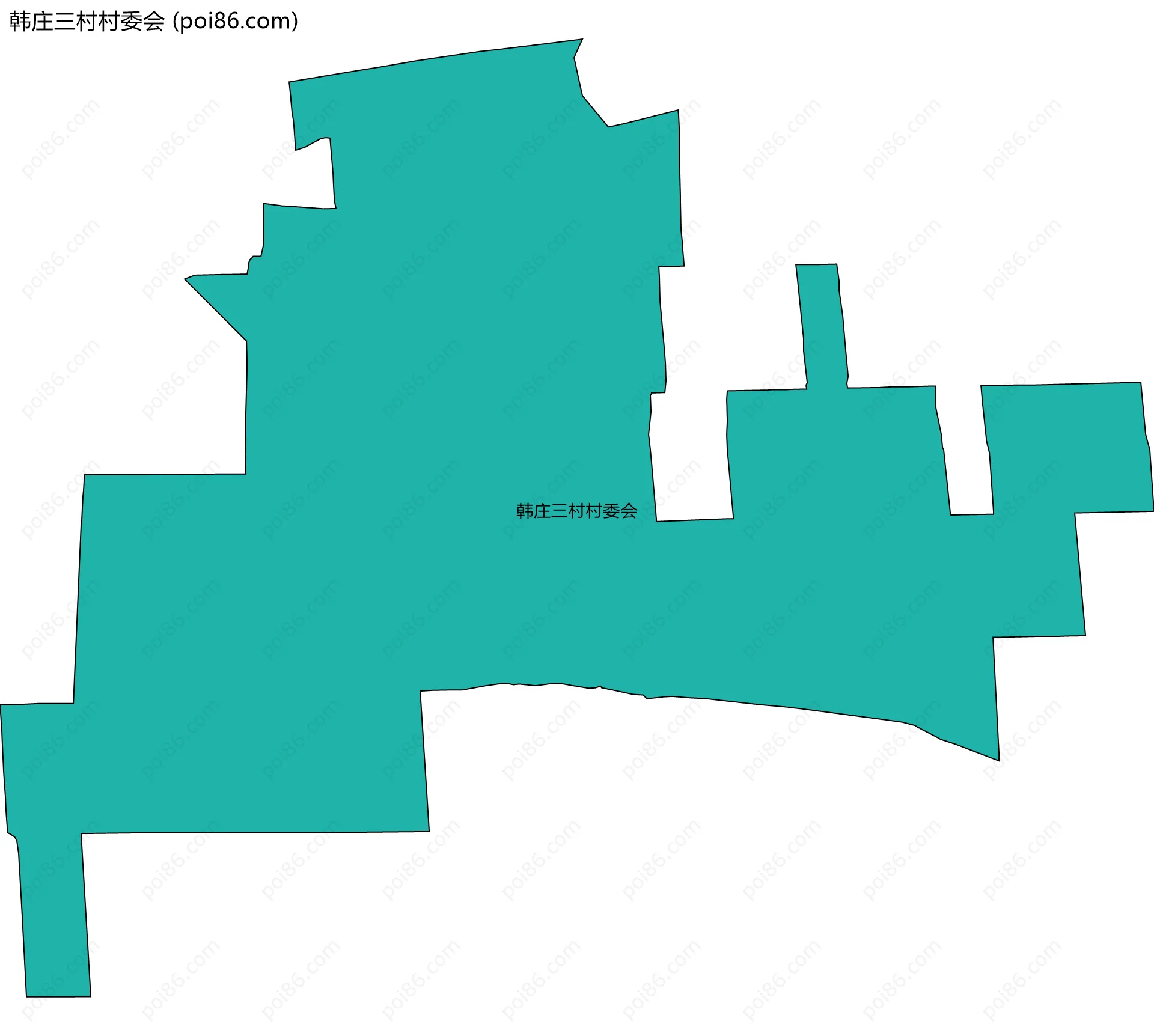 韩庄三村村委会边界地图