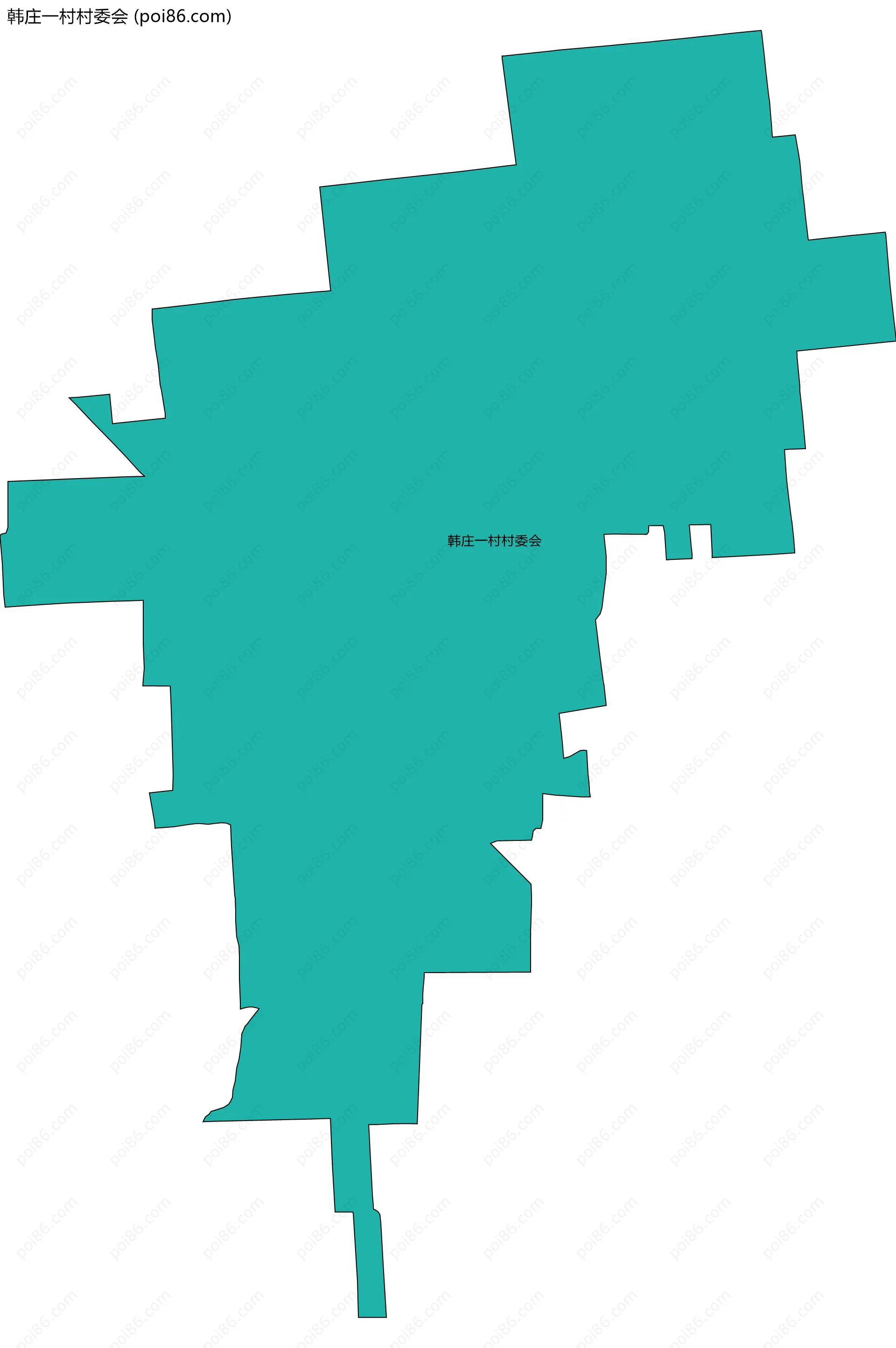 韩庄一村村委会边界地图