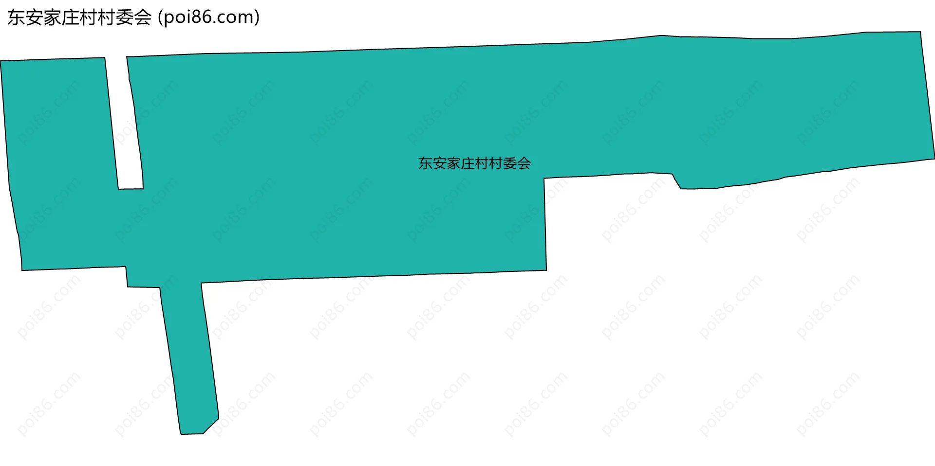 东安家庄村村委会边界地图