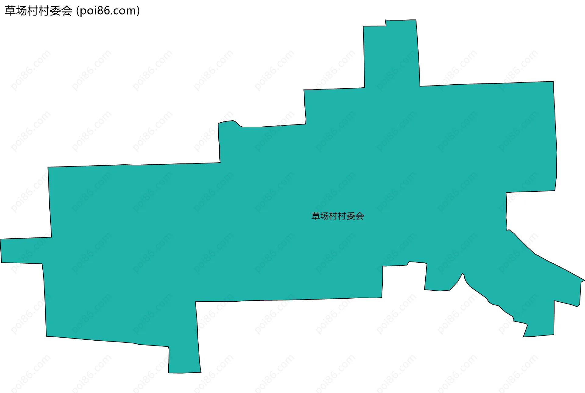 草场村村委会边界地图