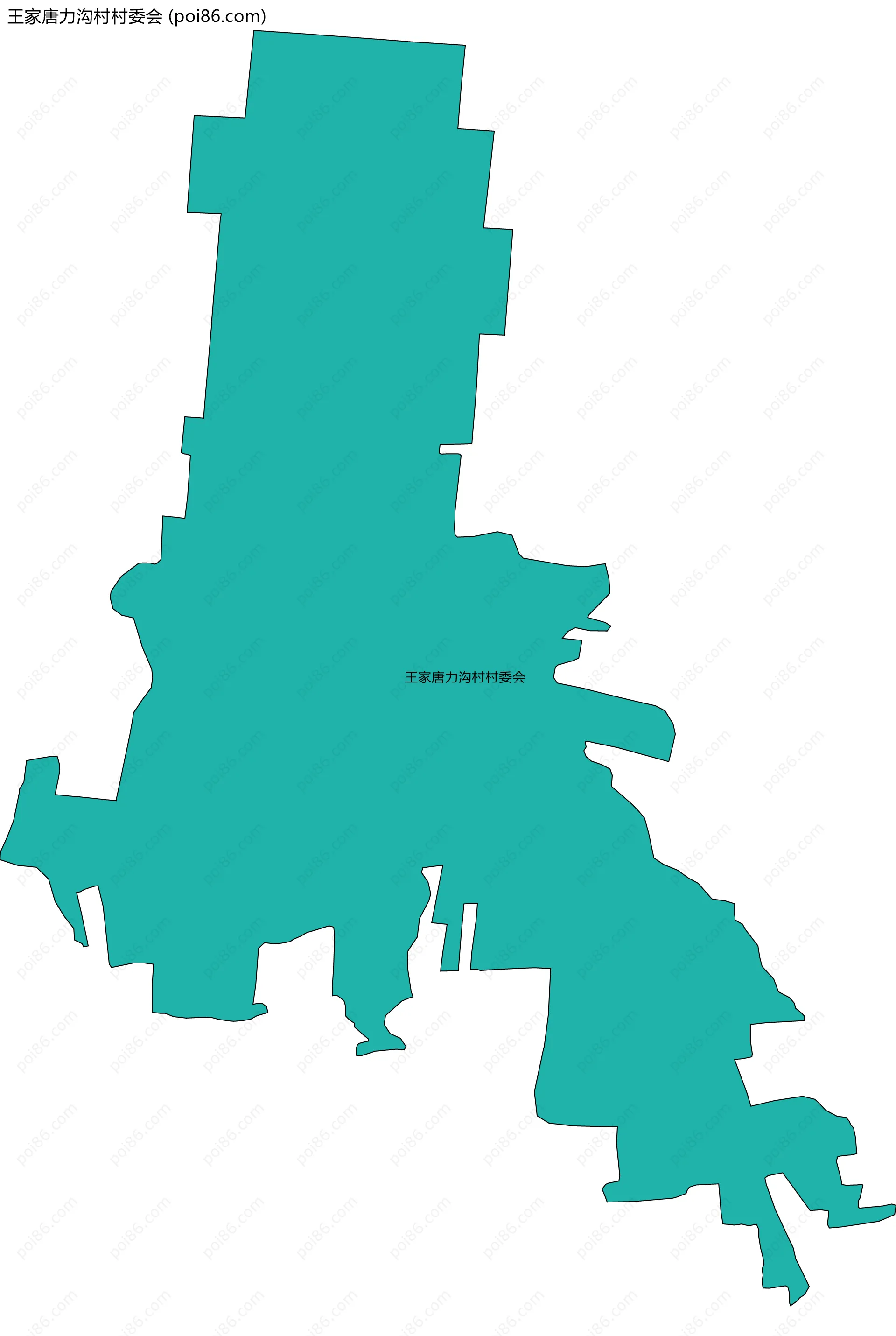 王家唐力沟村村委会边界地图