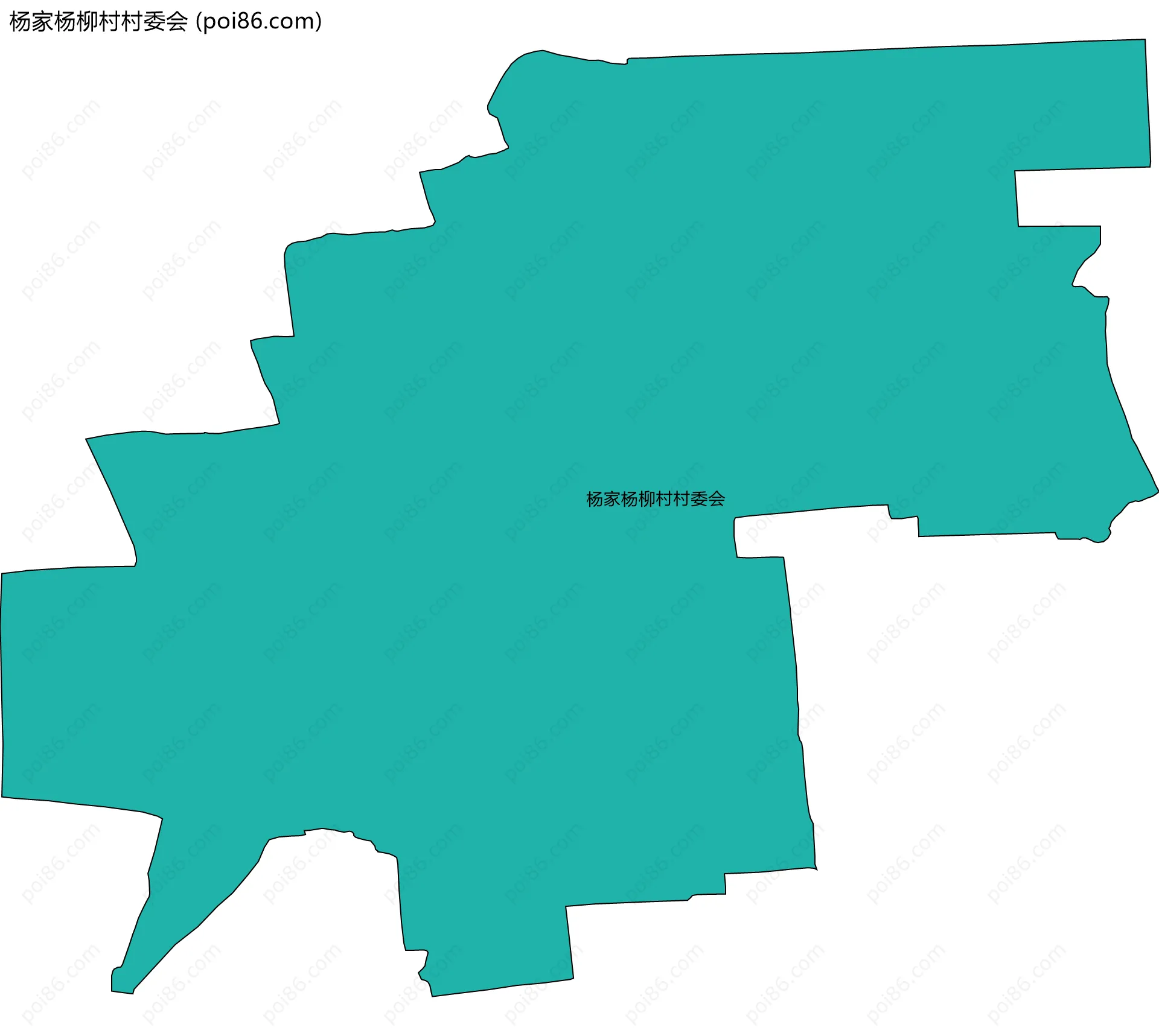 杨家杨柳村村委会边界地图