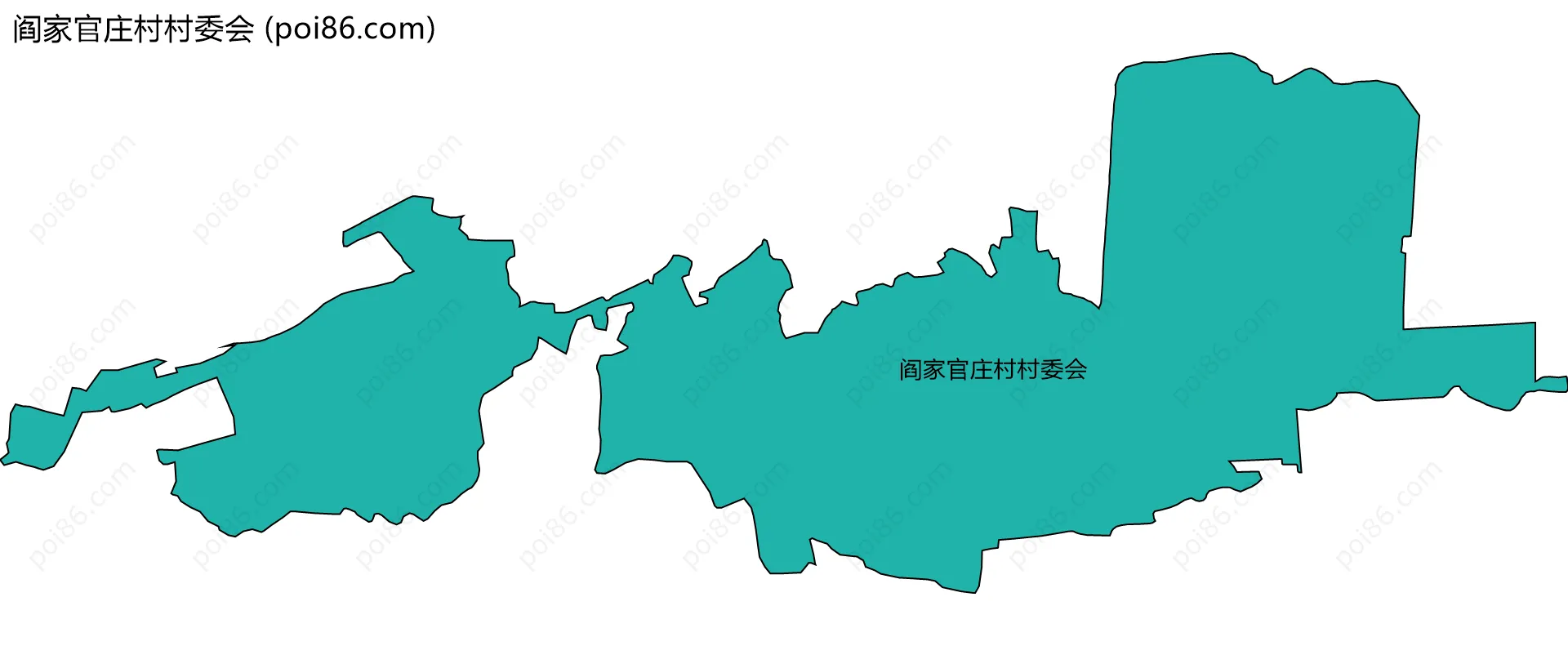 阎家官庄村村委会边界地图