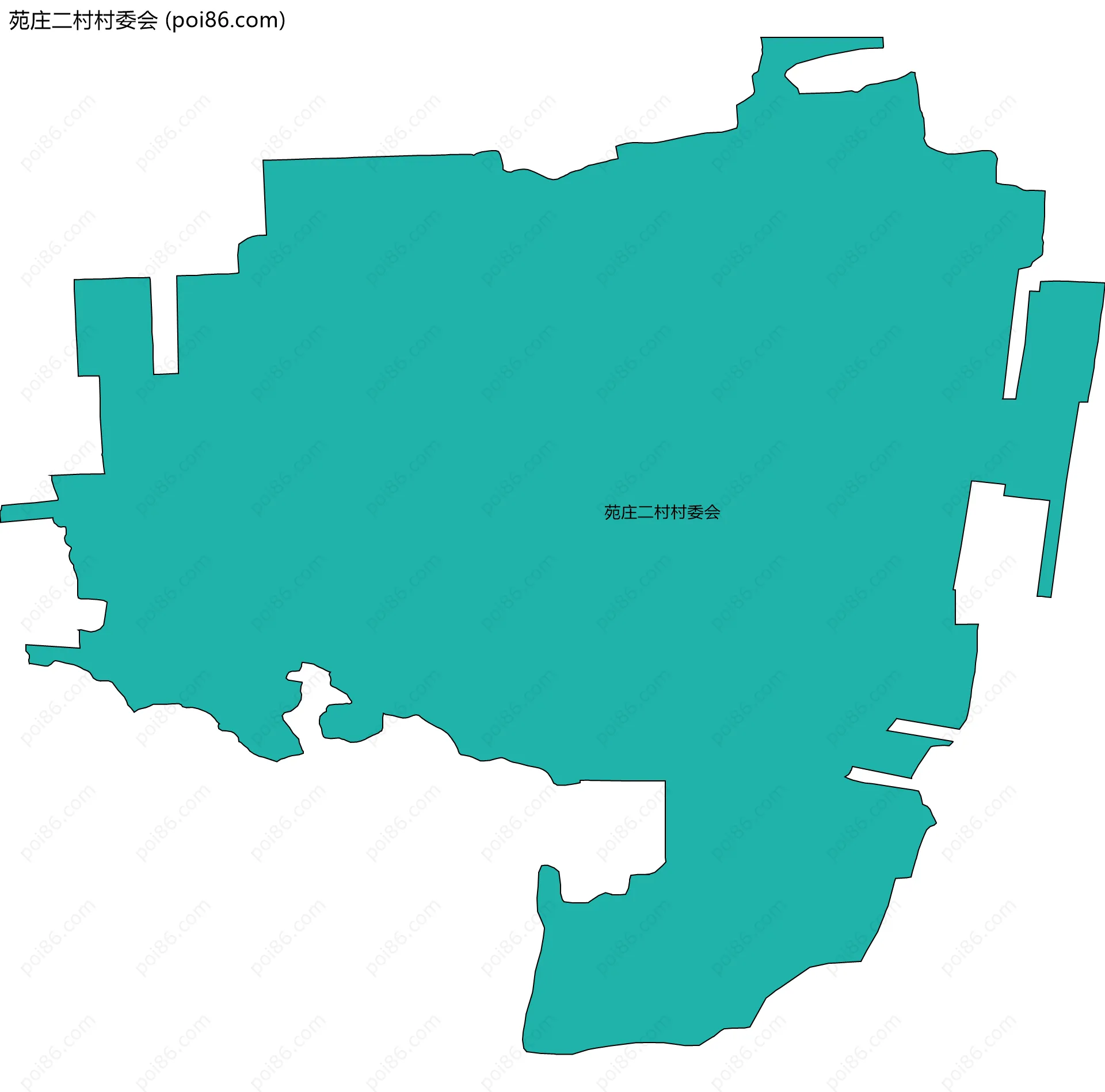 苑庄二村村委会边界地图