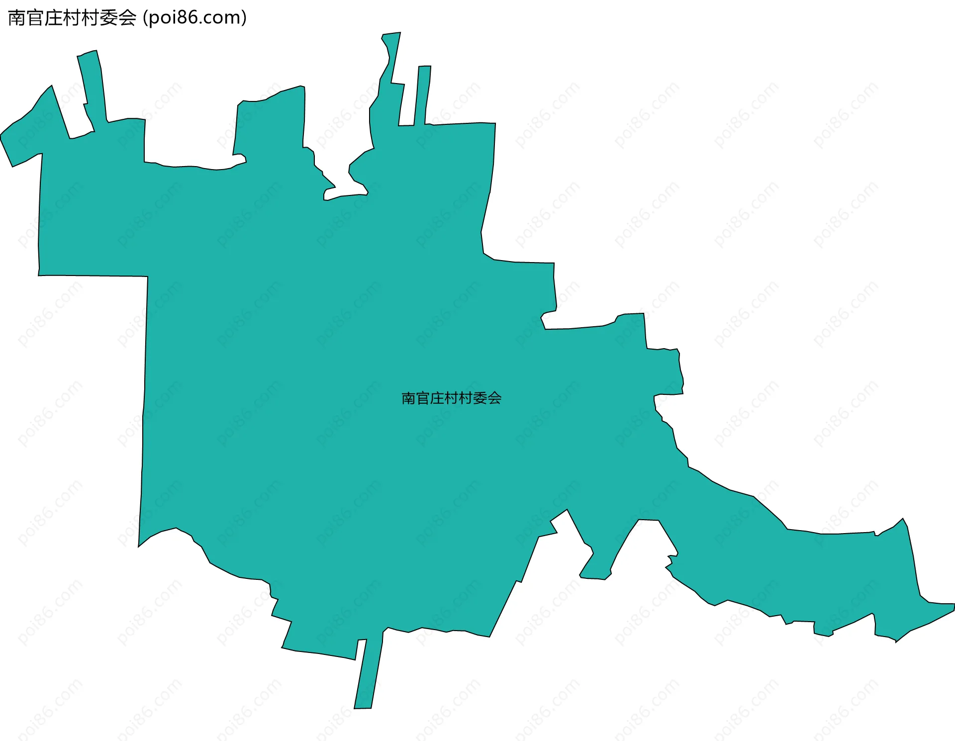 南官庄村村委会边界地图