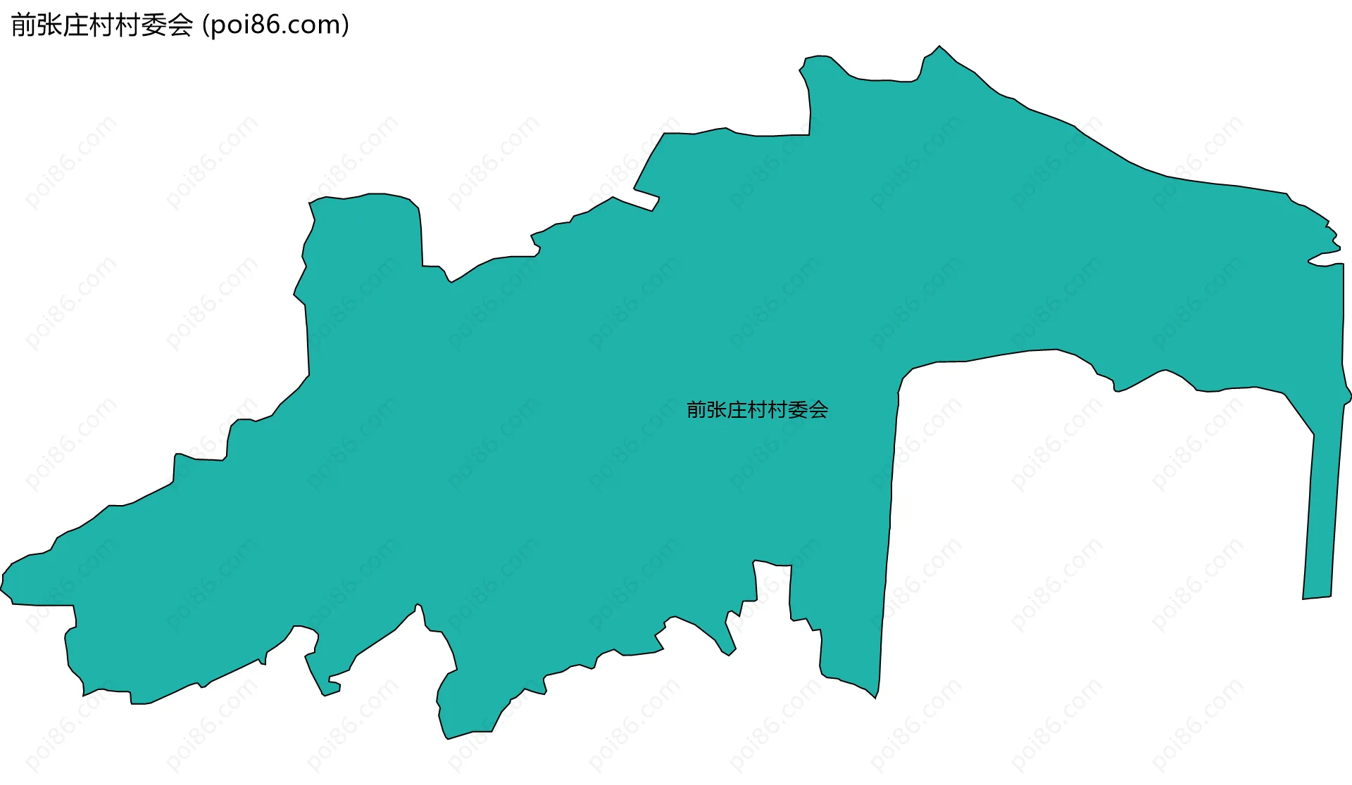 前张庄村村委会边界地图