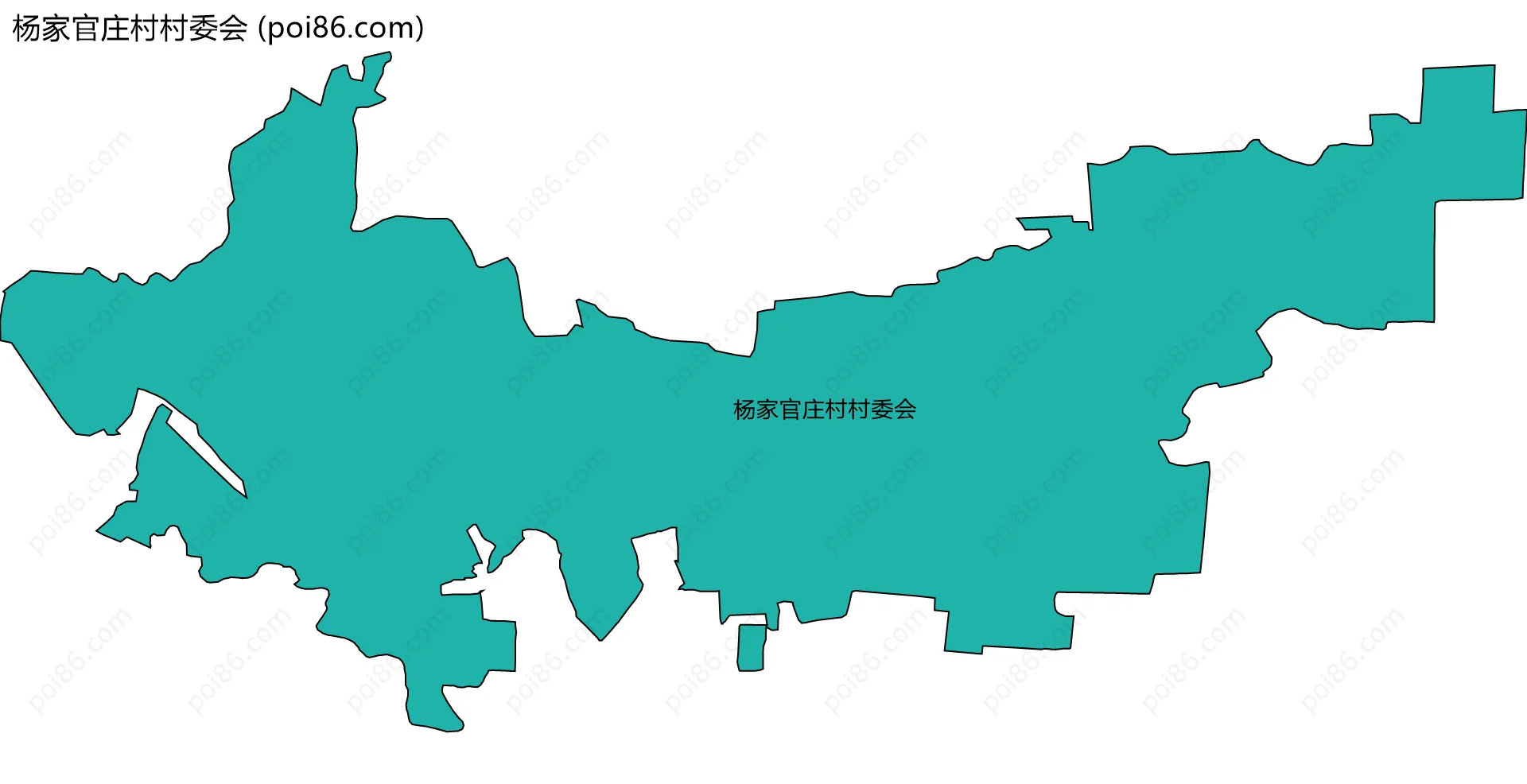 杨家官庄村村委会边界地图