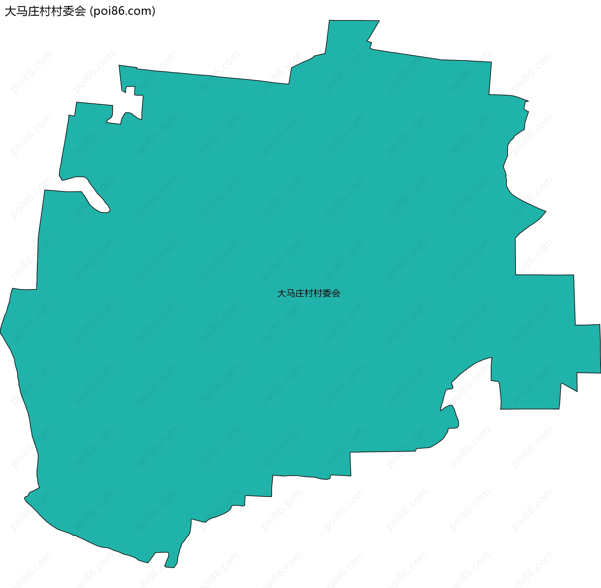大马庄村村委会边界地图