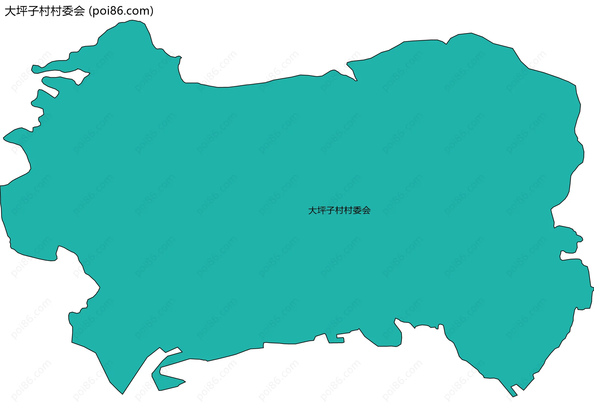 大坪子村村委会边界地图