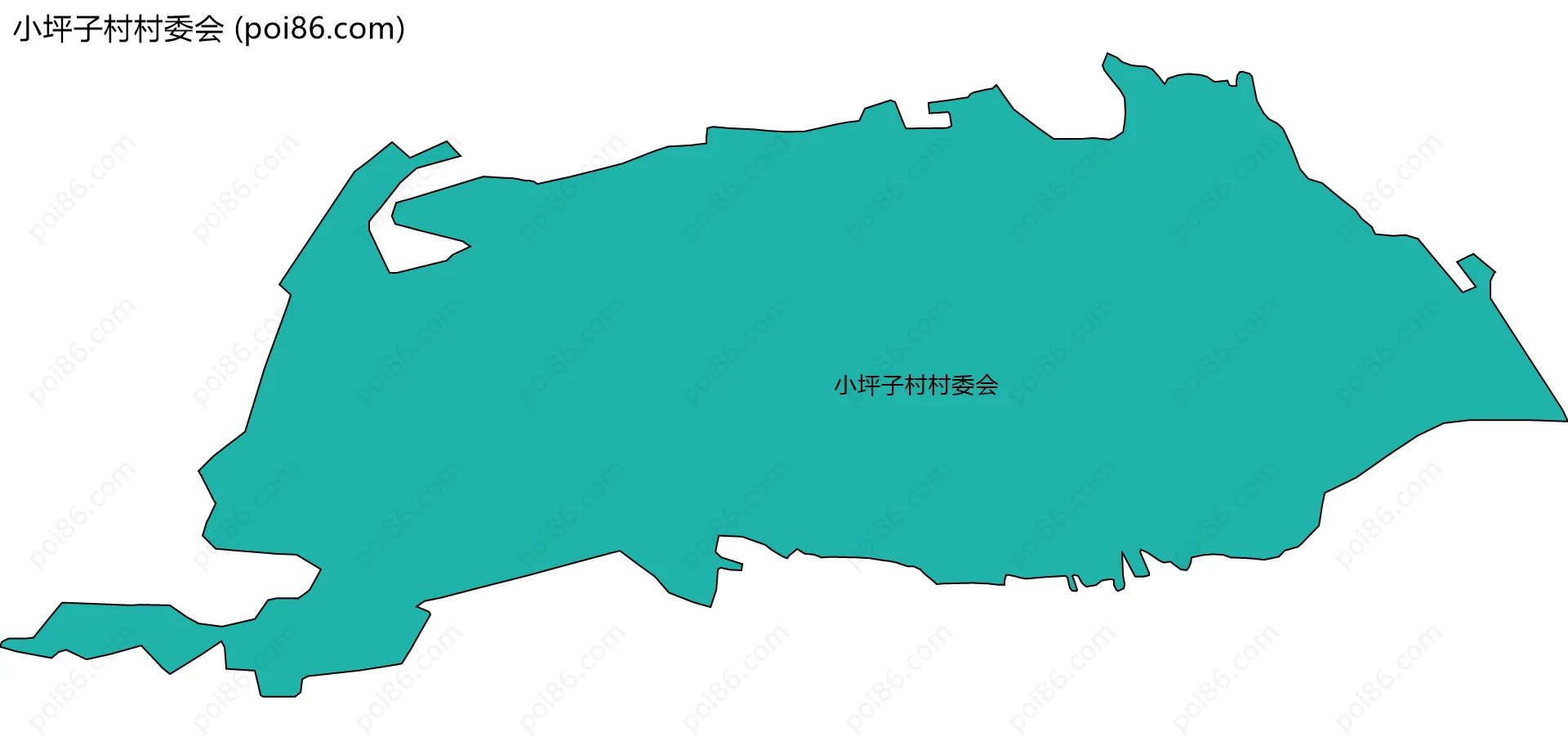 小坪子村村委会边界地图