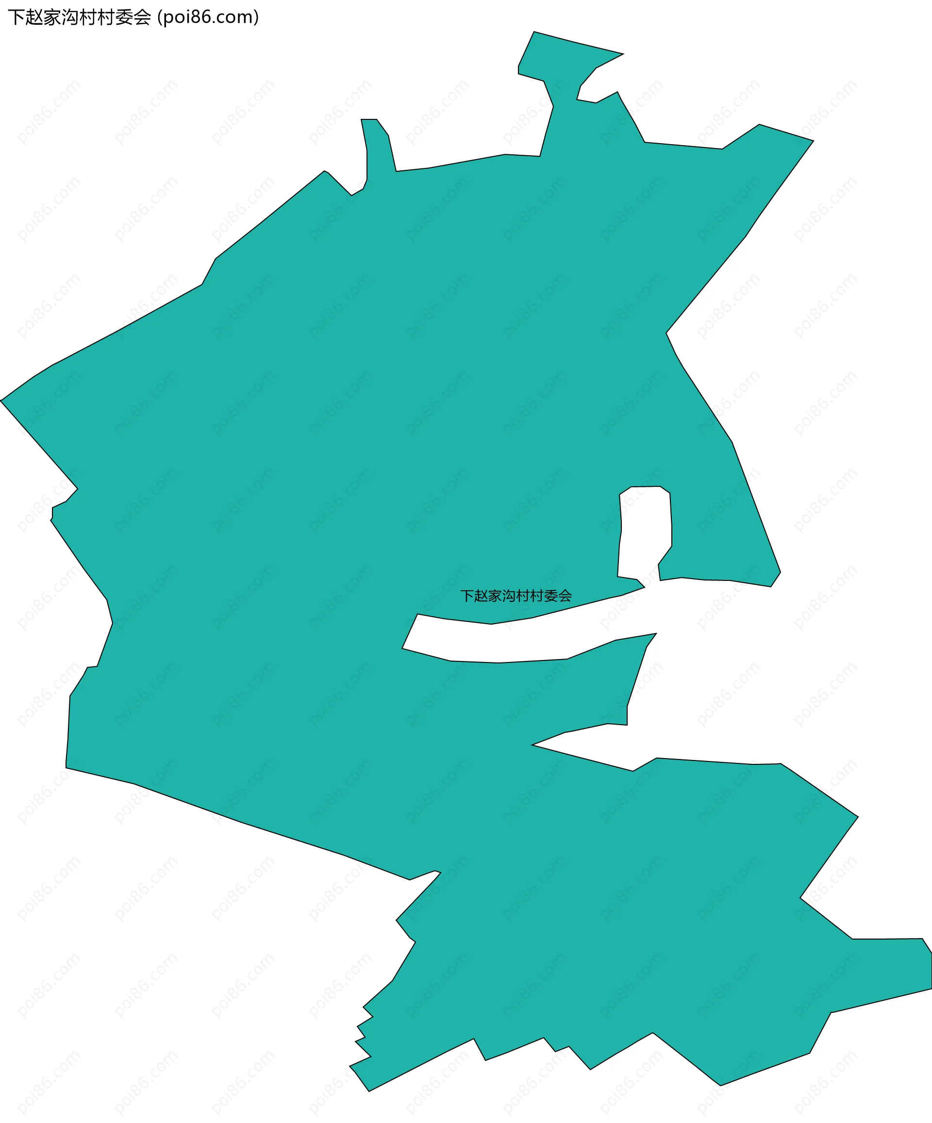 下赵家沟村村委会边界地图