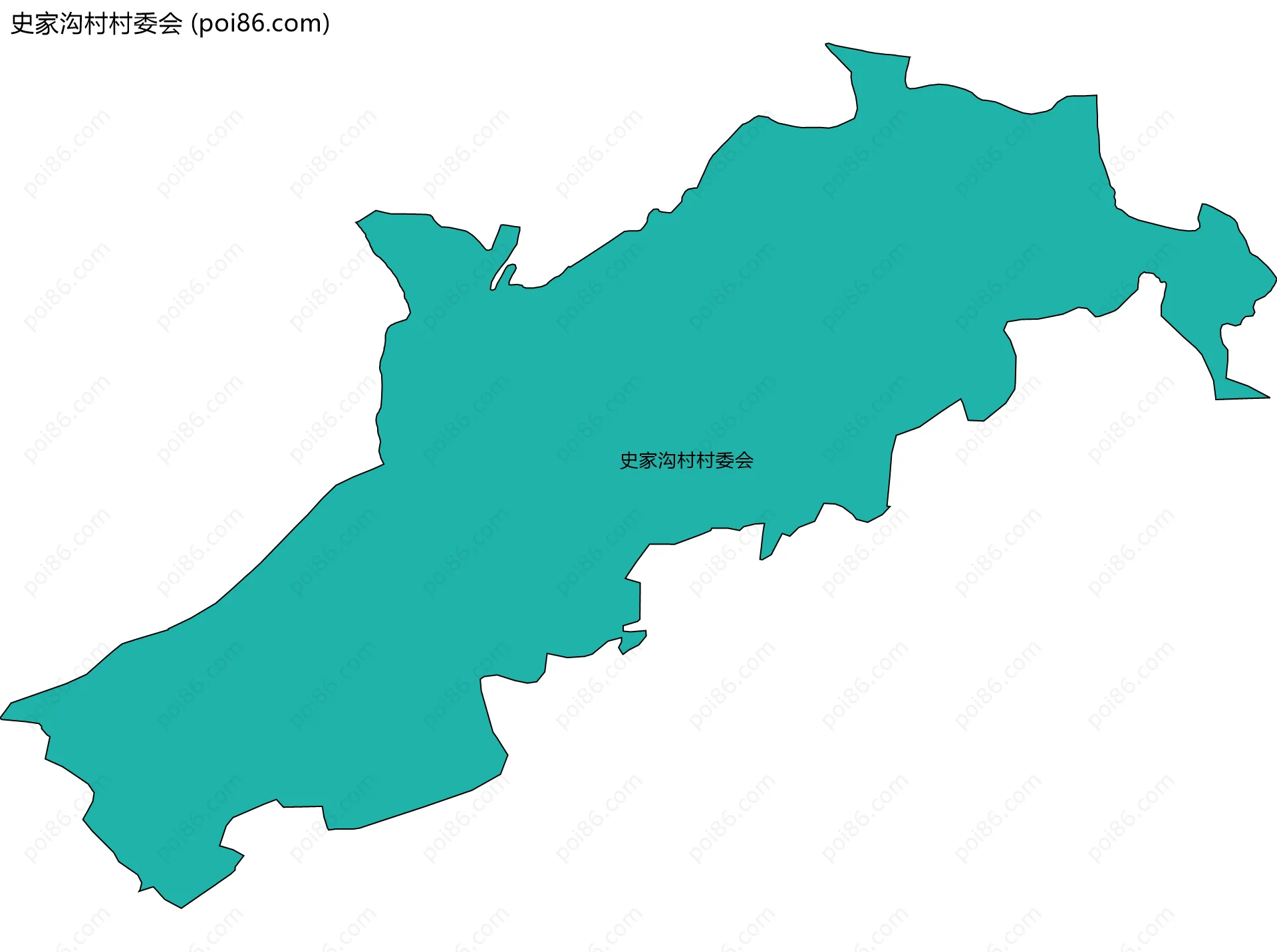 史家沟村村委会边界地图