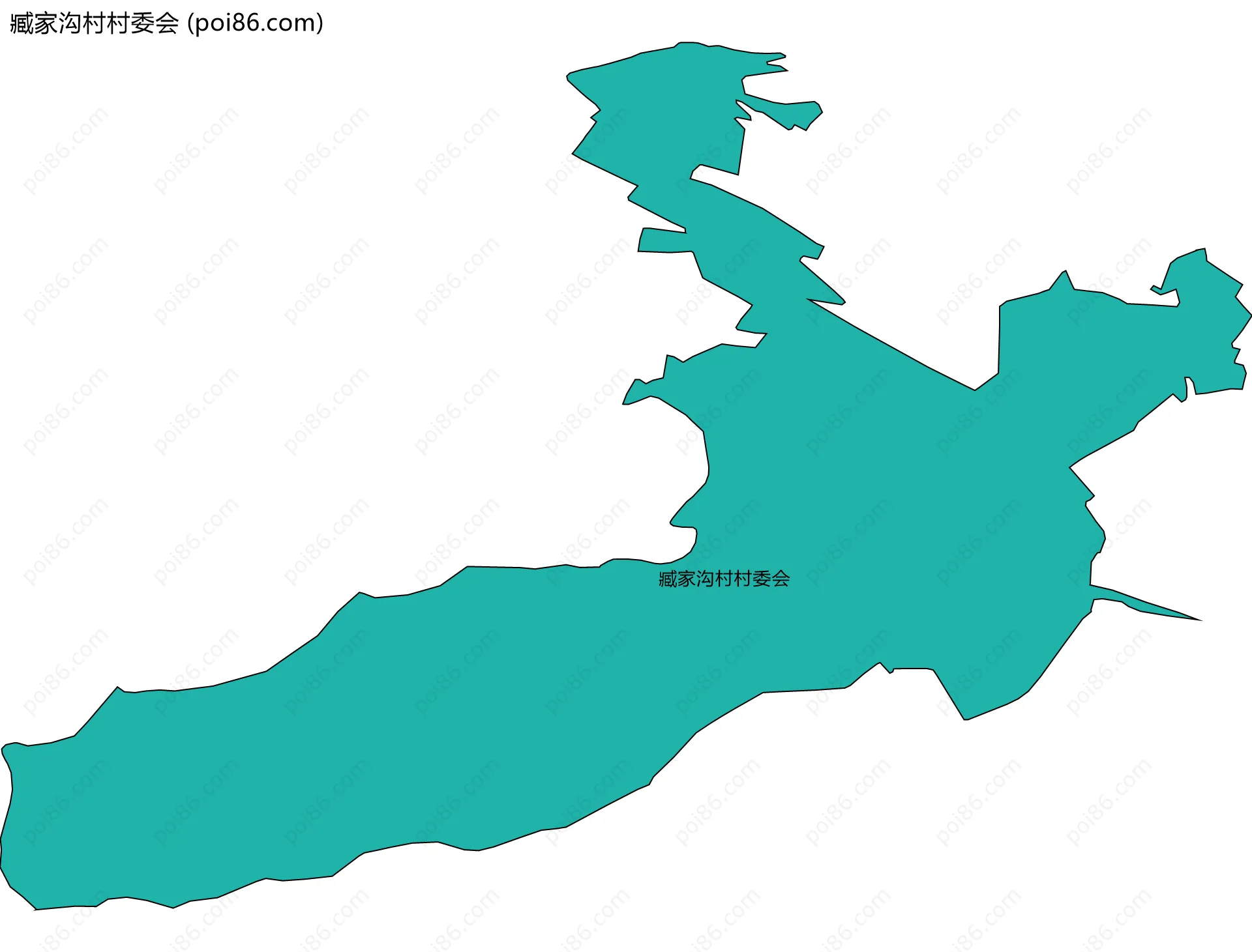 臧家沟村村委会边界地图