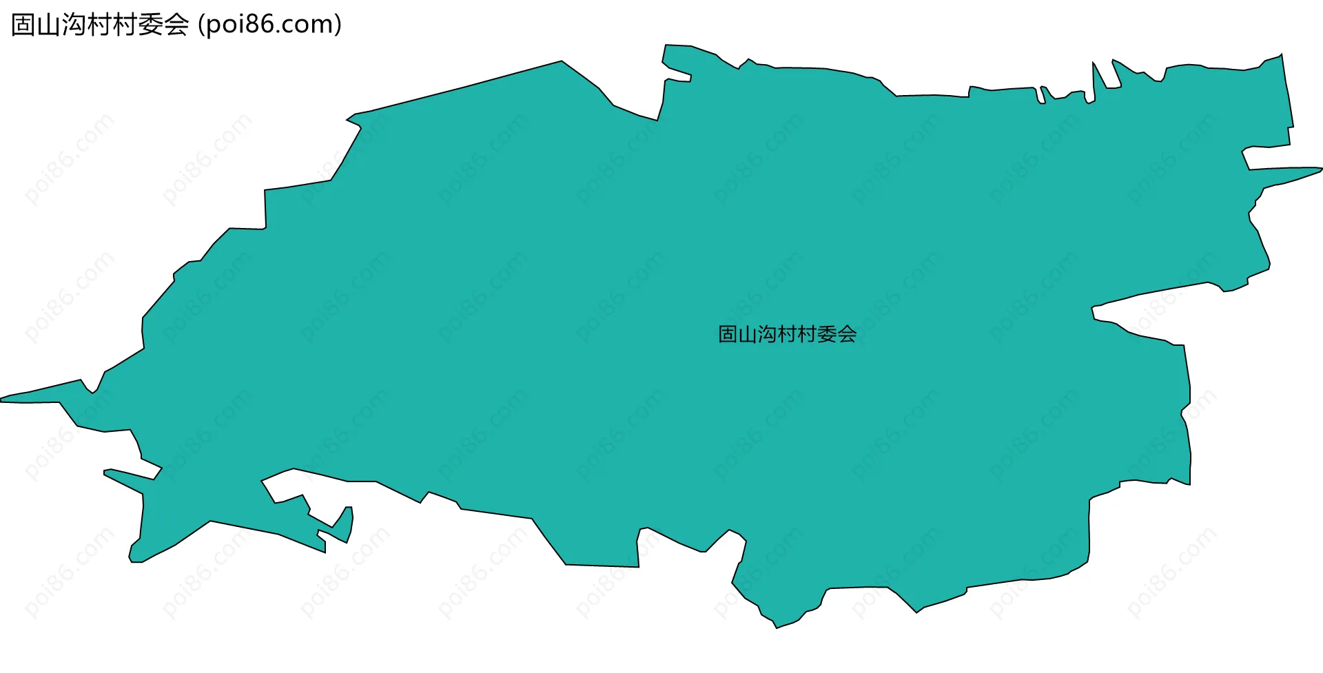 固山沟村村委会边界地图