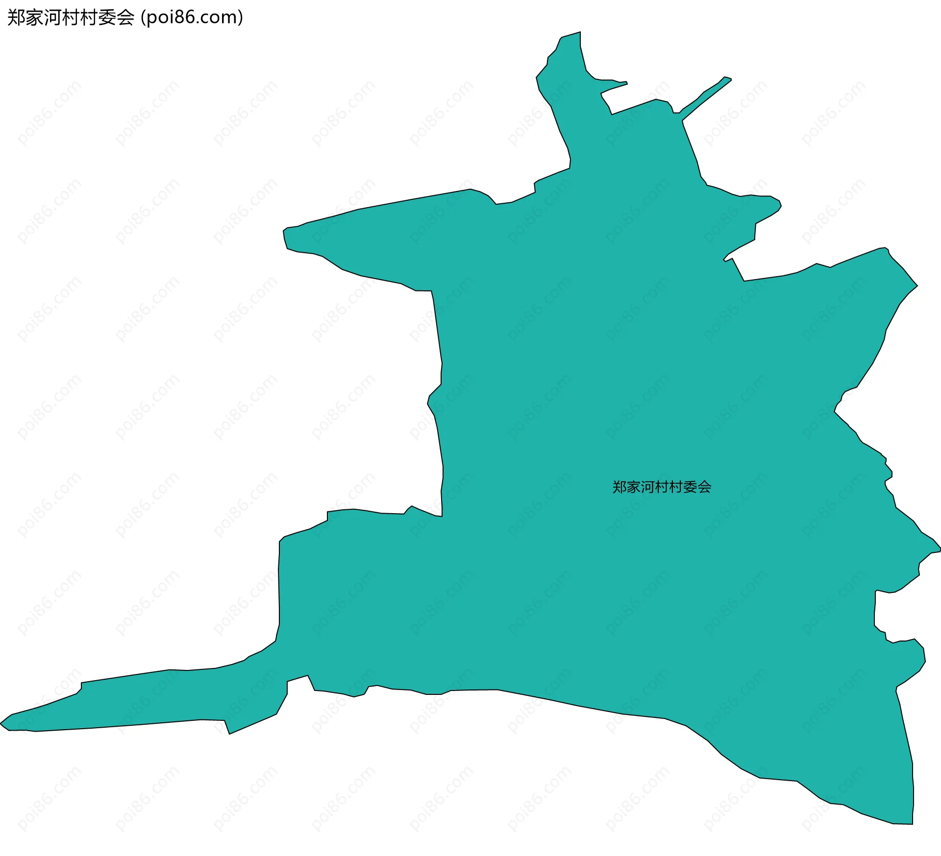 郑家河村村委会边界地图
