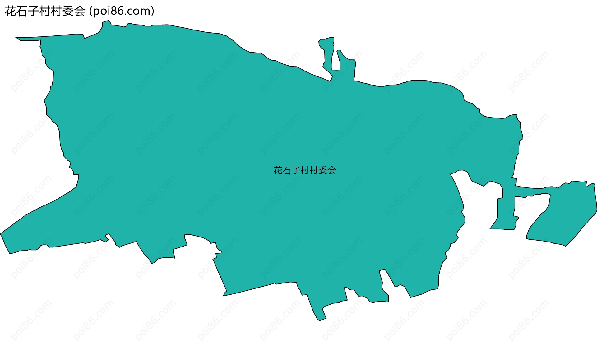 花石子村村委会边界地图