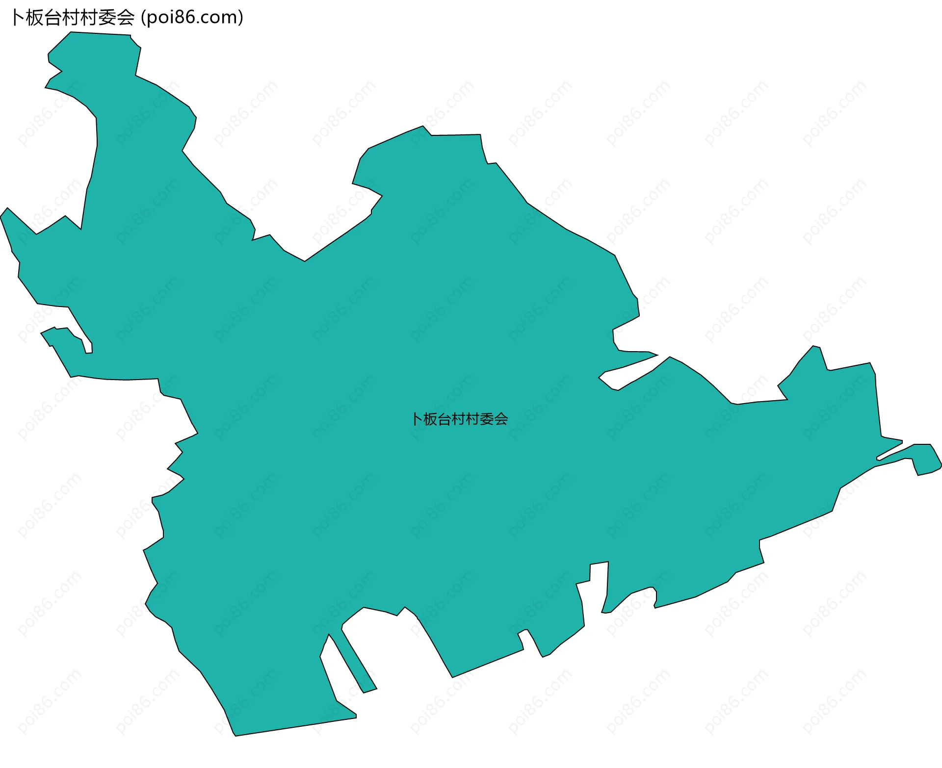 卜板台村村委会边界地图