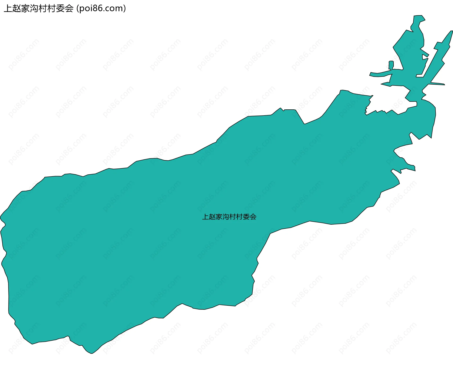 上赵家沟村村委会边界地图