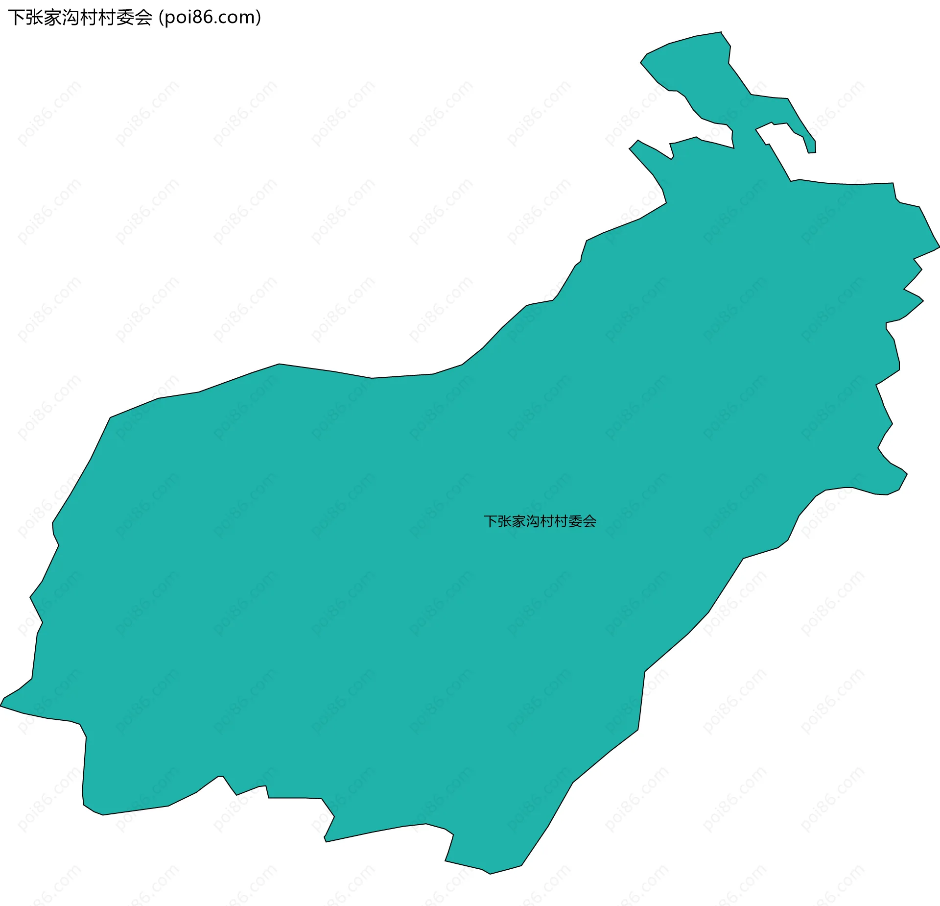 下张家沟村村委会边界地图