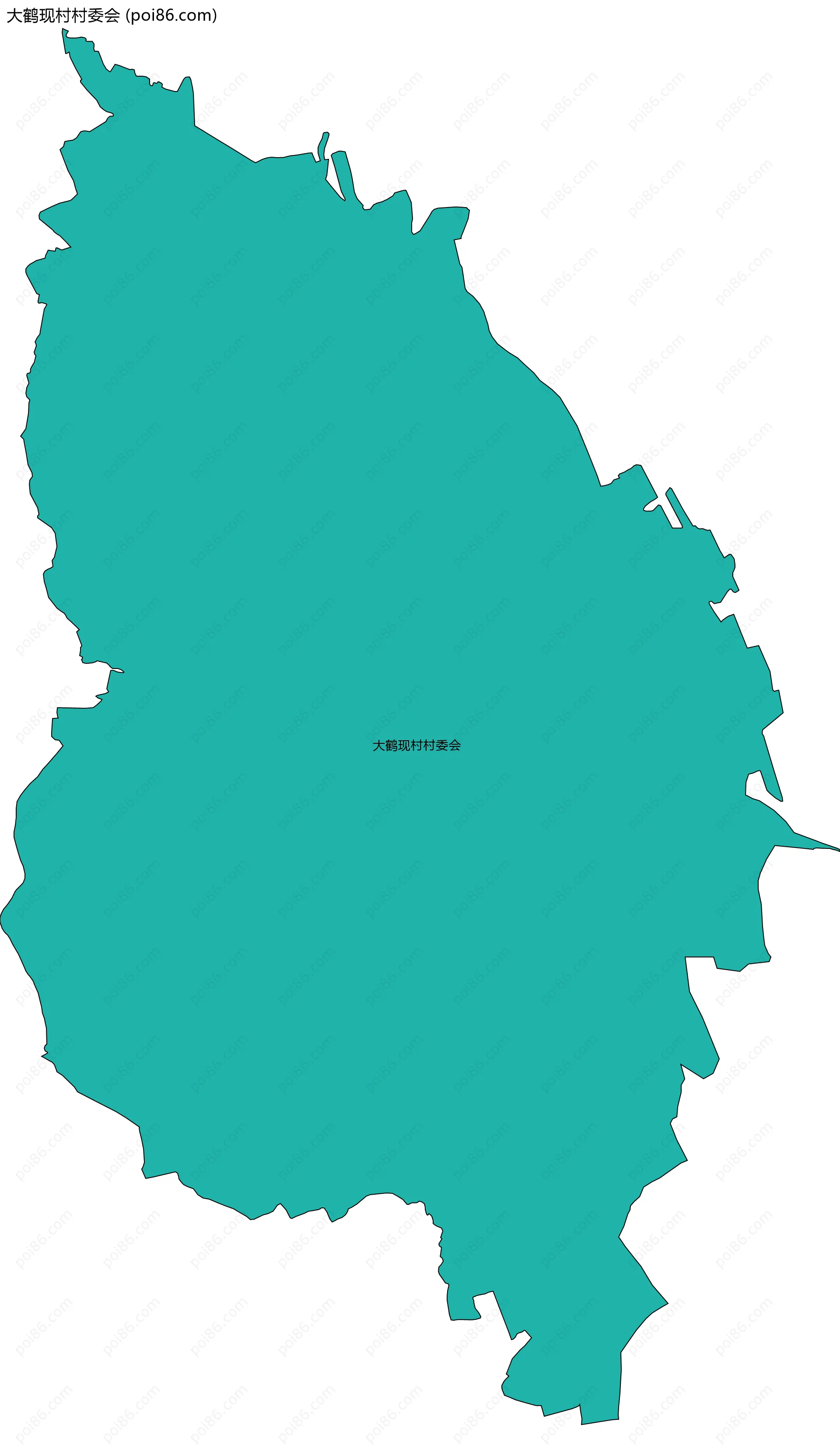 大鹤现村村委会边界地图