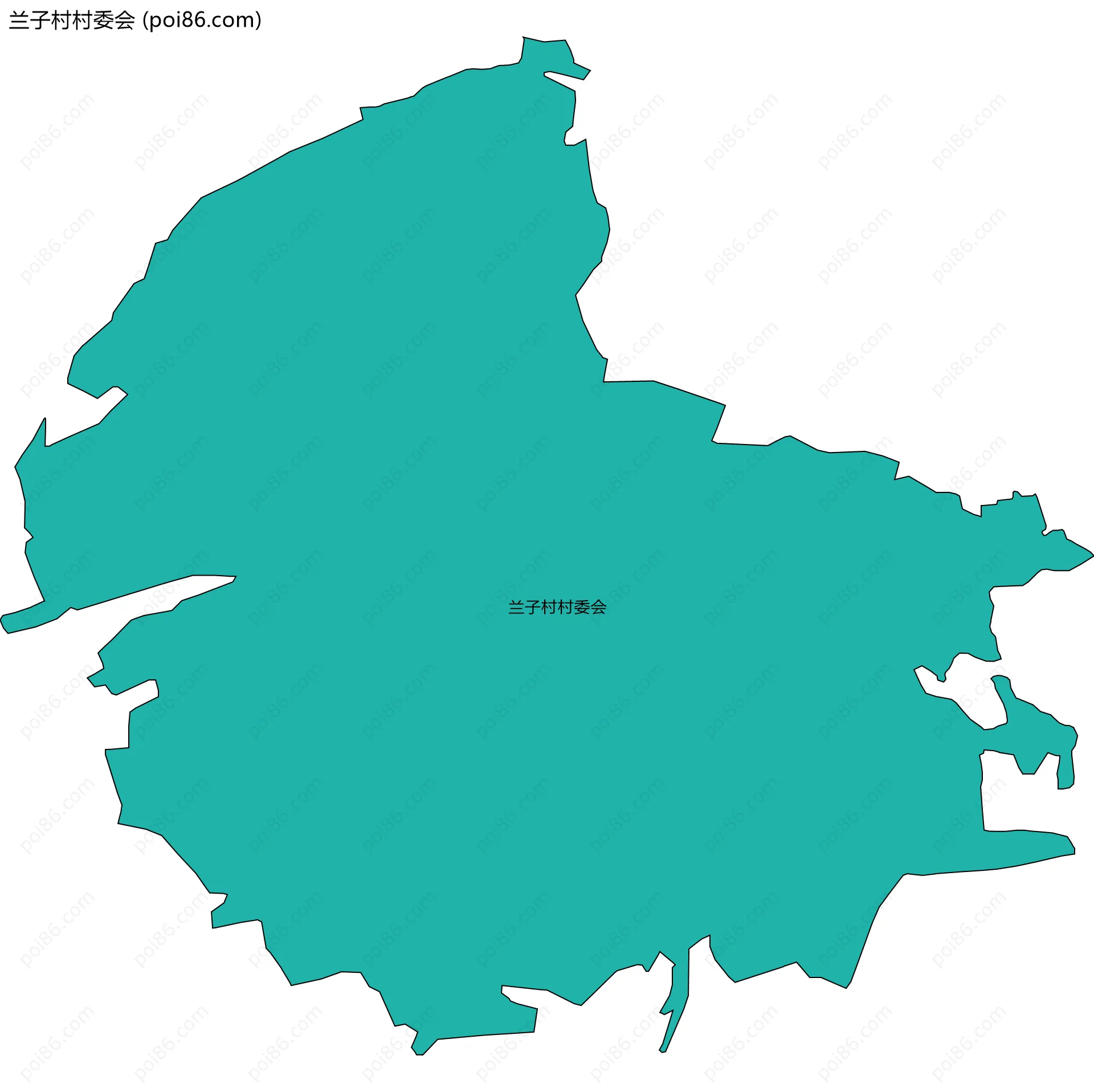 兰子村村委会边界地图