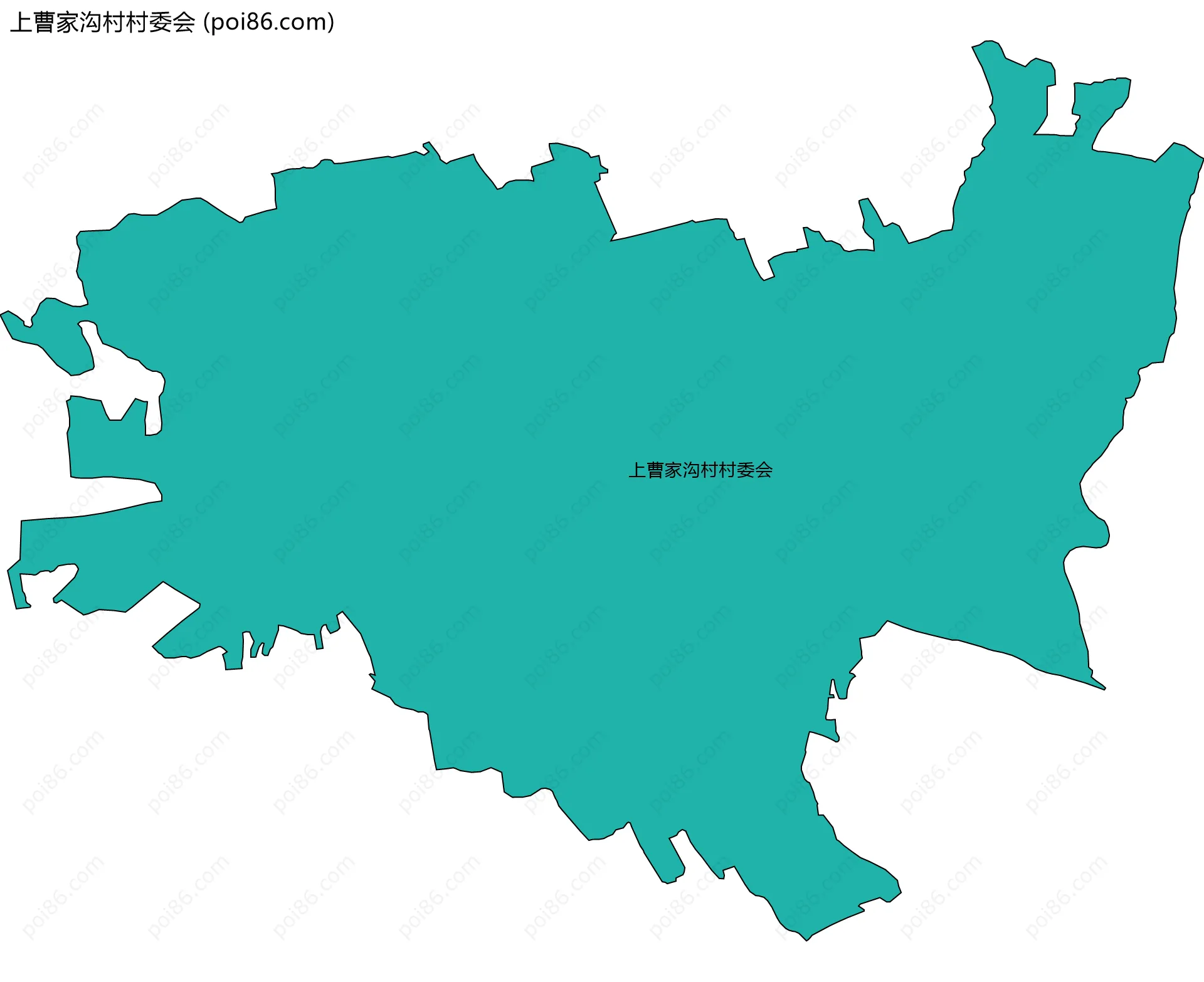 上曹家沟村村委会边界地图