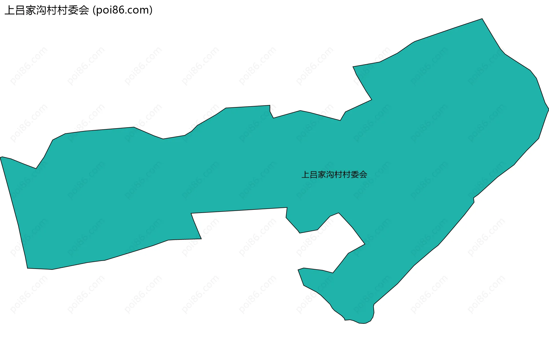 上吕家沟村村委会边界地图