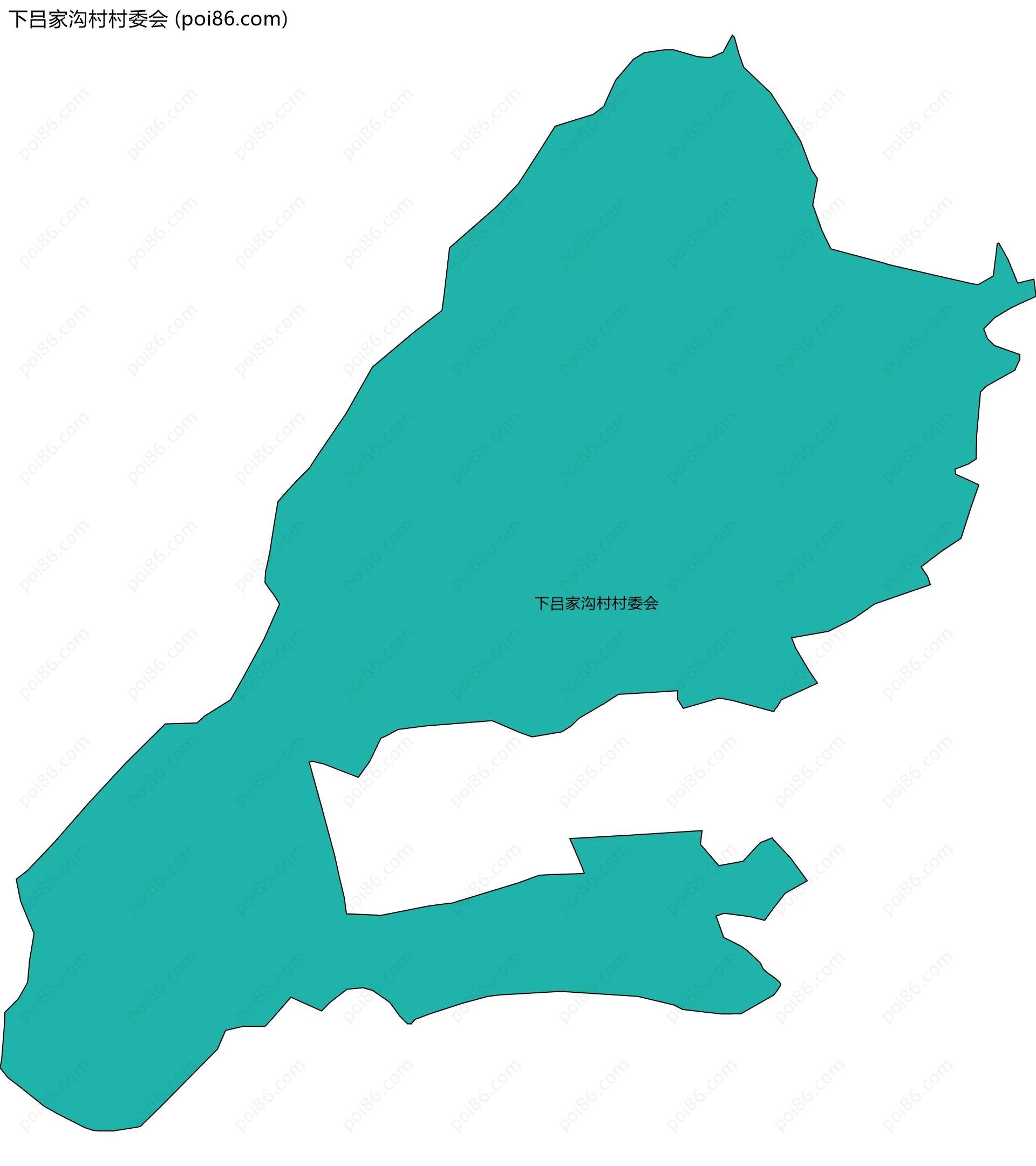 下吕家沟村村委会边界地图