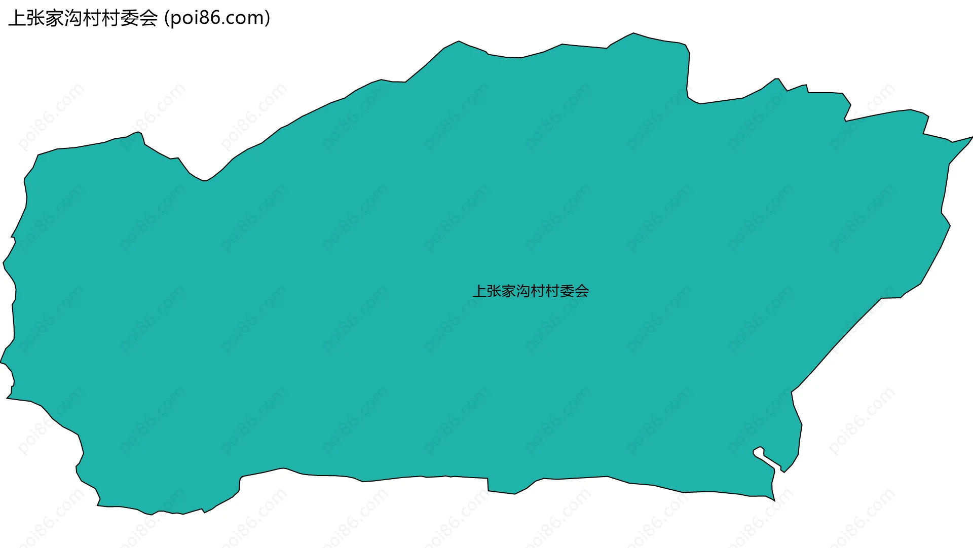 上张家沟村村委会边界地图