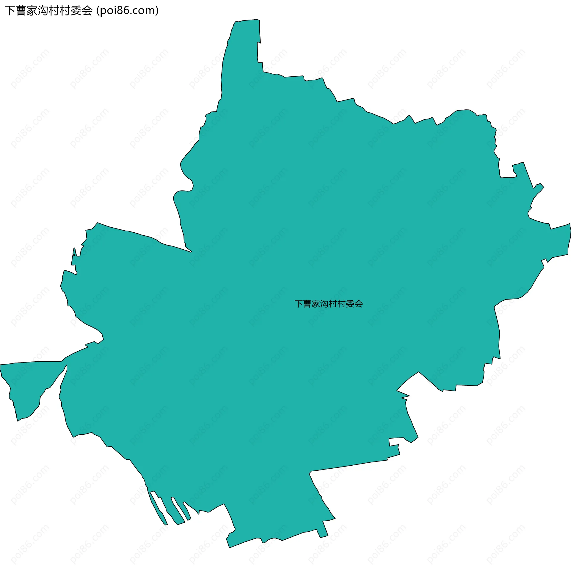 下曹家沟村村委会边界地图